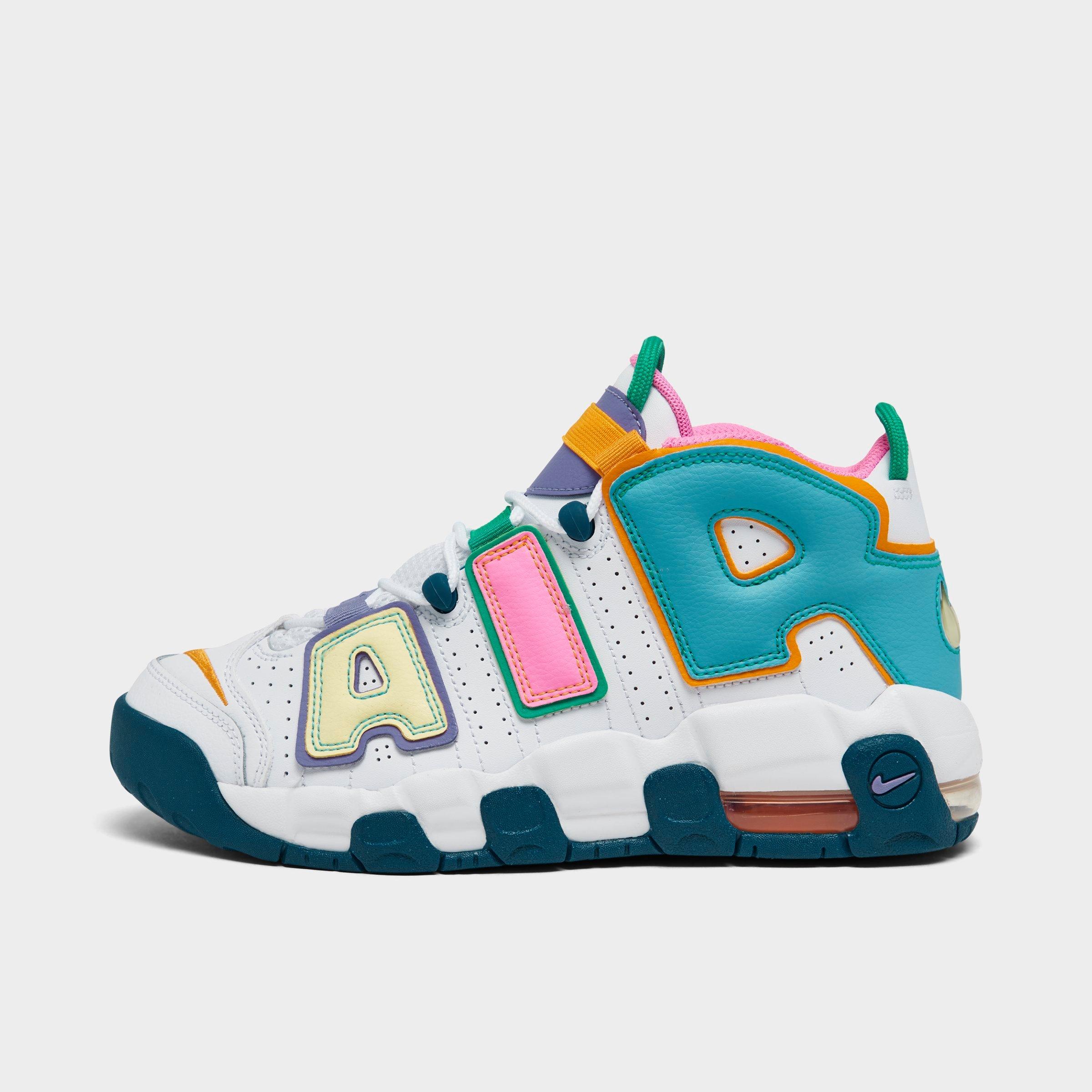 Nike Big Kids' Air More Uptempo Basketball Shoes Size 6.0 Leather In Multicolor/multicolor