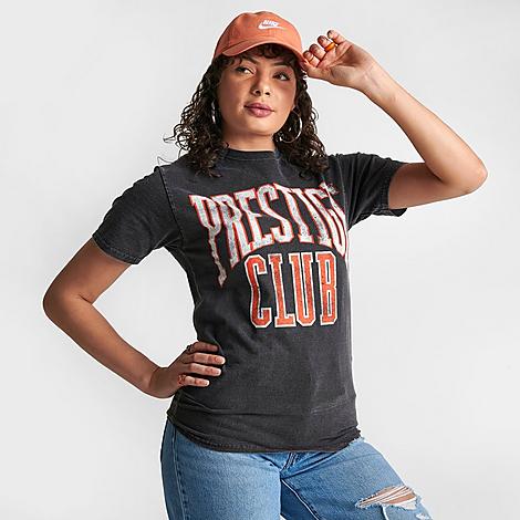 Graphic Tees Women's Prestige Club T-shirt In Grey/orange