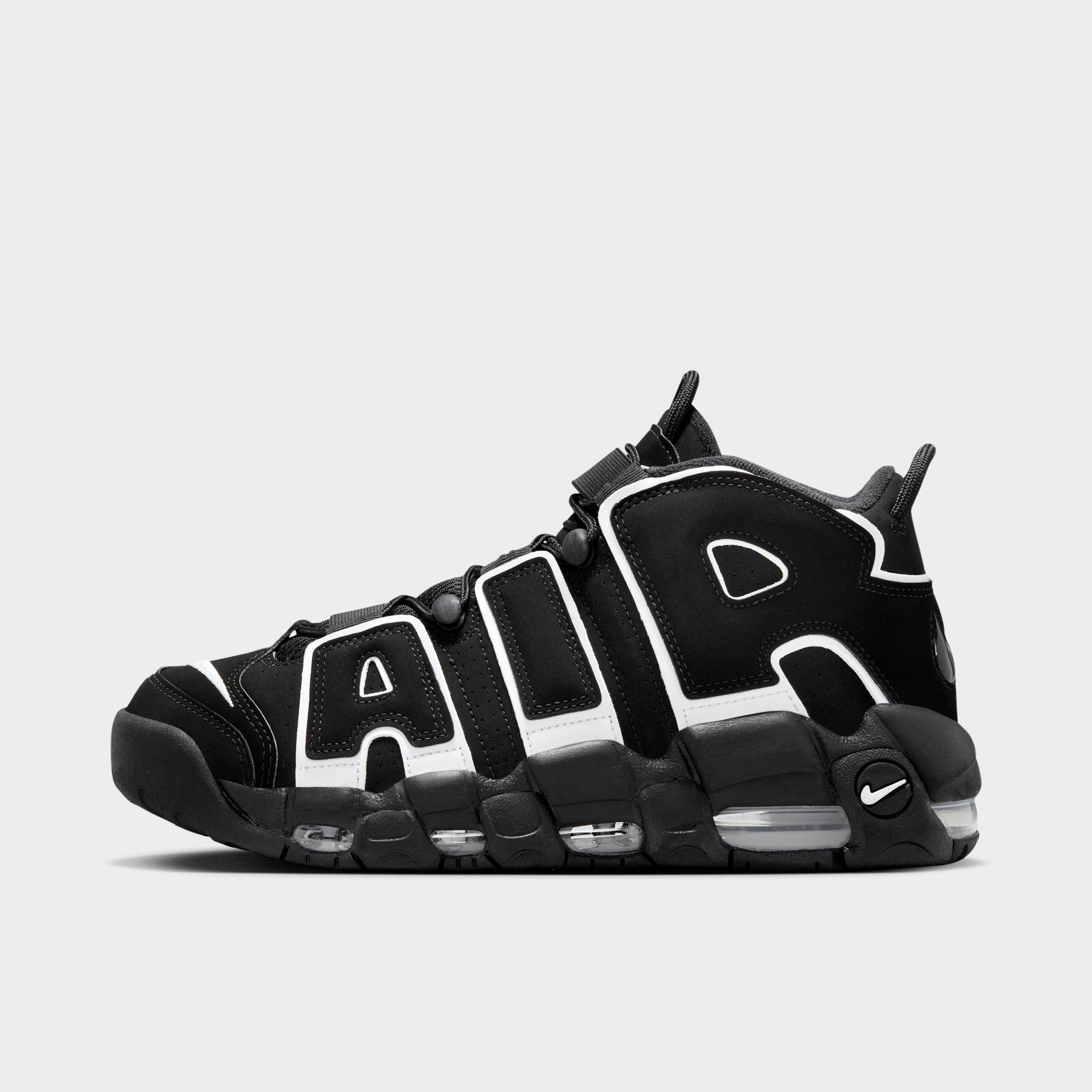 Nike Men's Air More Uptempo '96 Basketball Shoes in Black/White Size: 8.0