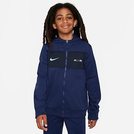 Nike Air Big Kids' (boys') Full-zip Hoodie In Blue