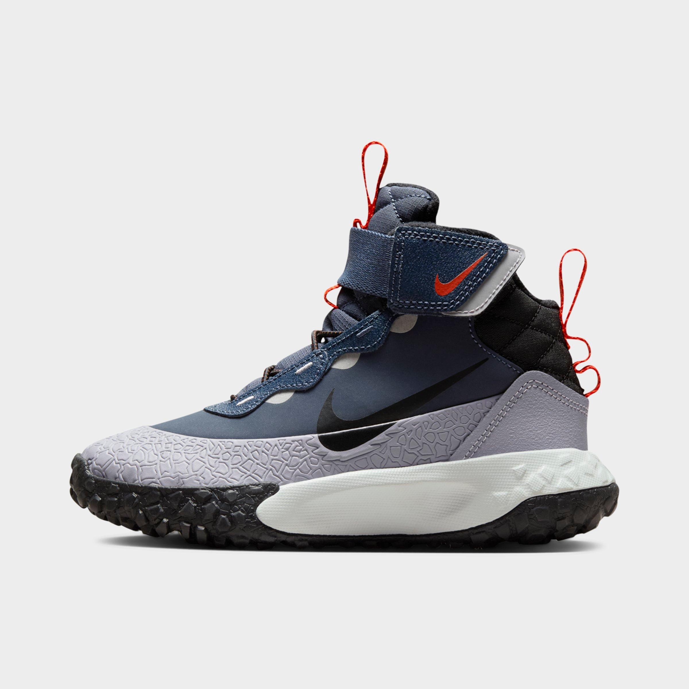 Nike Little Kids Terrascout Stretch Lace Boots in Thunder Blue/Black/Cement Grey Size: 8.0