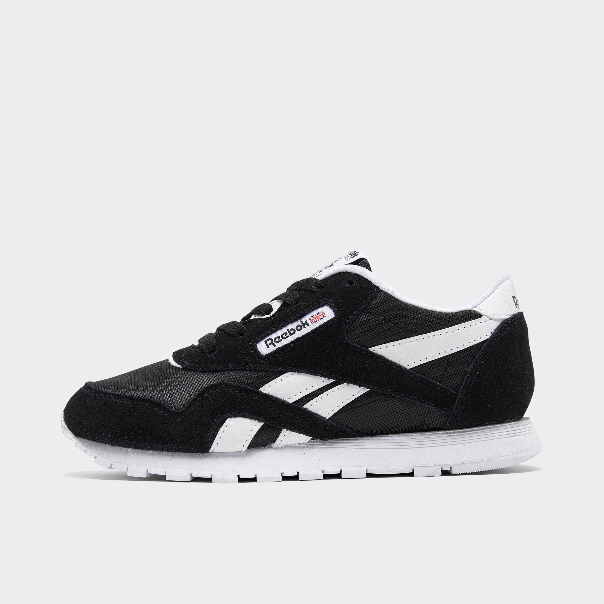 Reebok Boys Little Kids Classic Nylon Casual Shoes in Black/White Size: 1.0