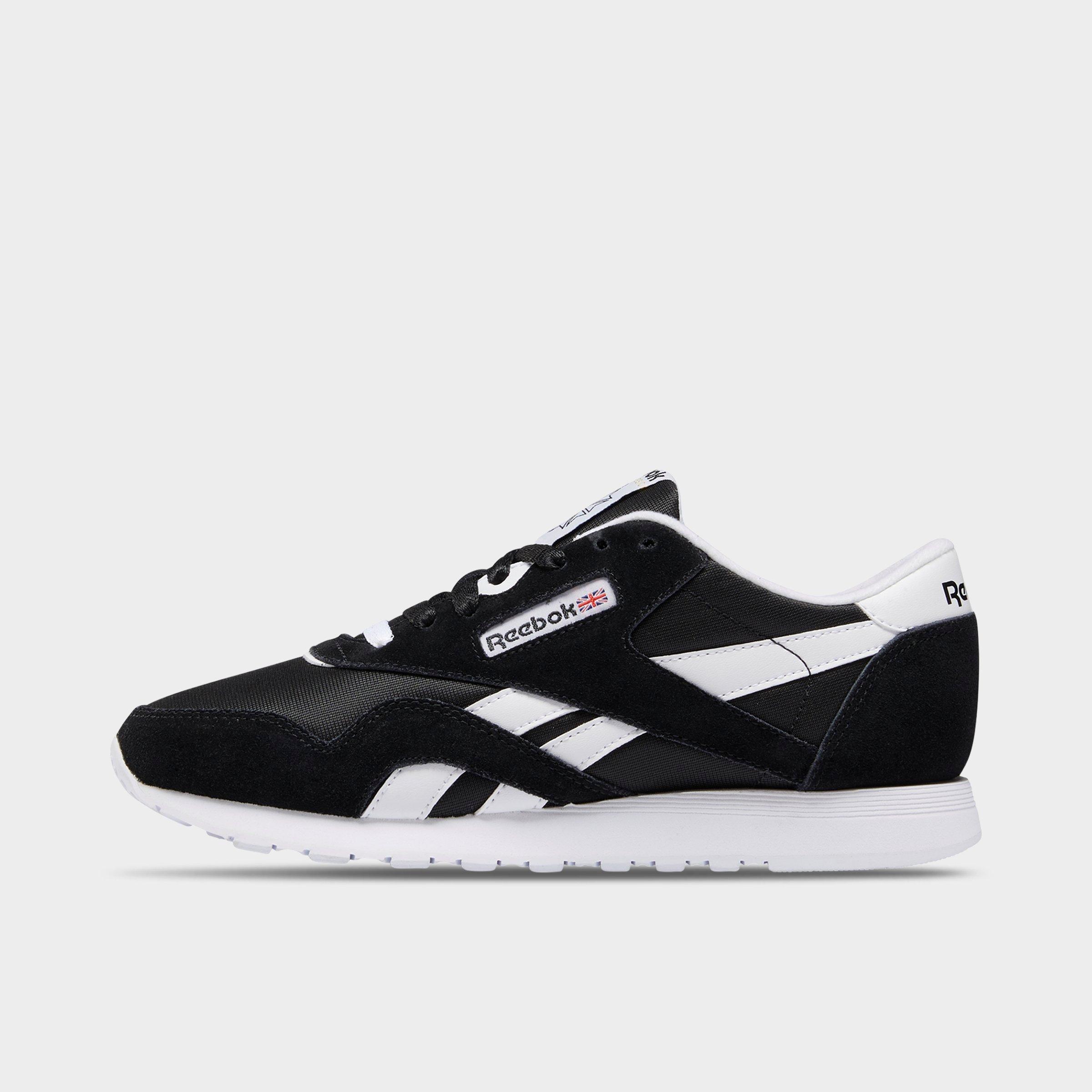 reebok black leather shoes