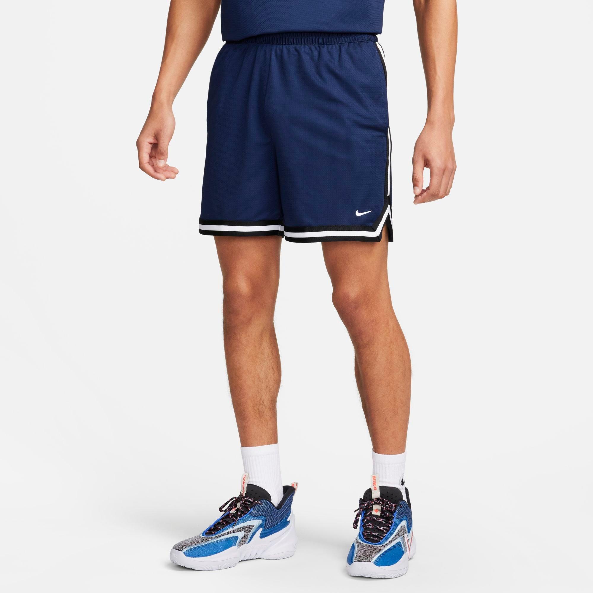 Nike Men's DNA Dri-FIT 6" Basketball Shorts in Blue/Midnight Navy Size Medium 100% Polyester/Knit/Fiber