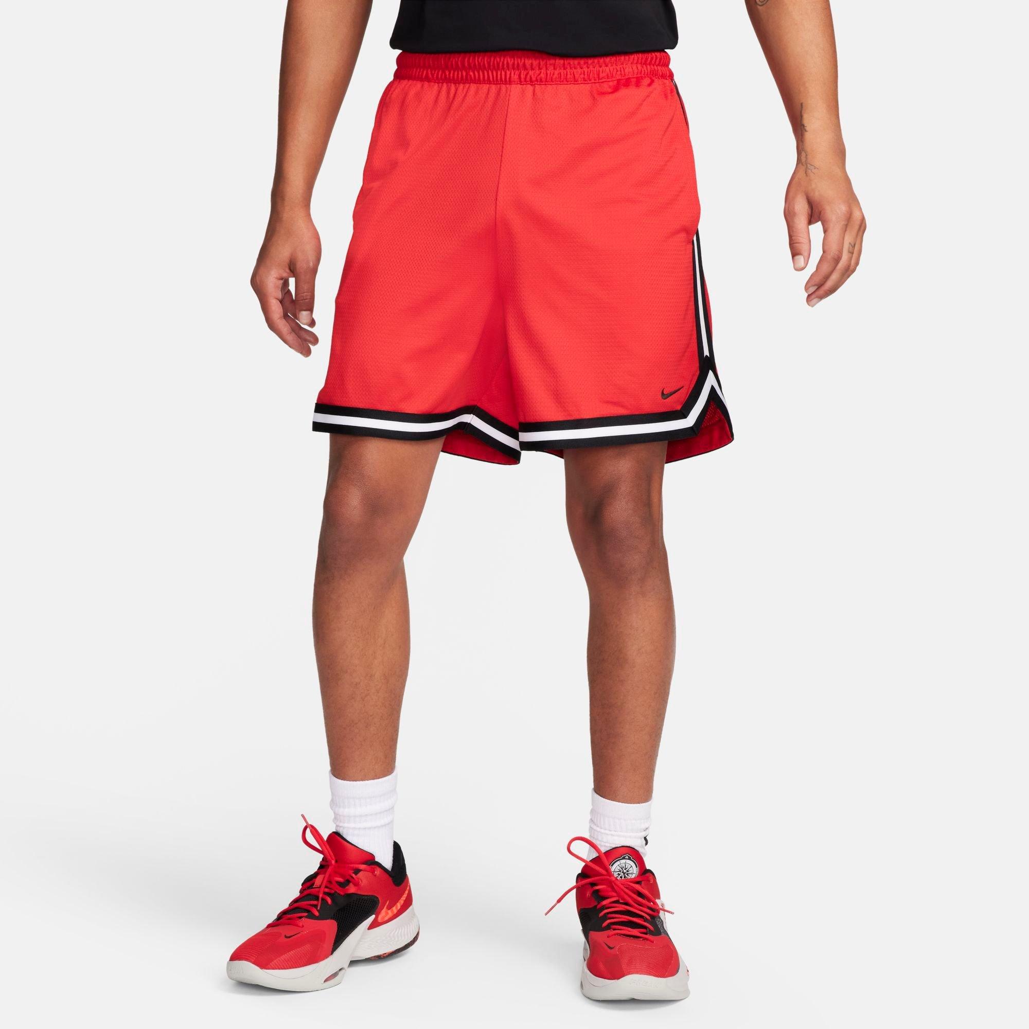 Nike Men's DNA Dri-FIT 6" Basketball Shorts in University Red/Black Size: 2XS