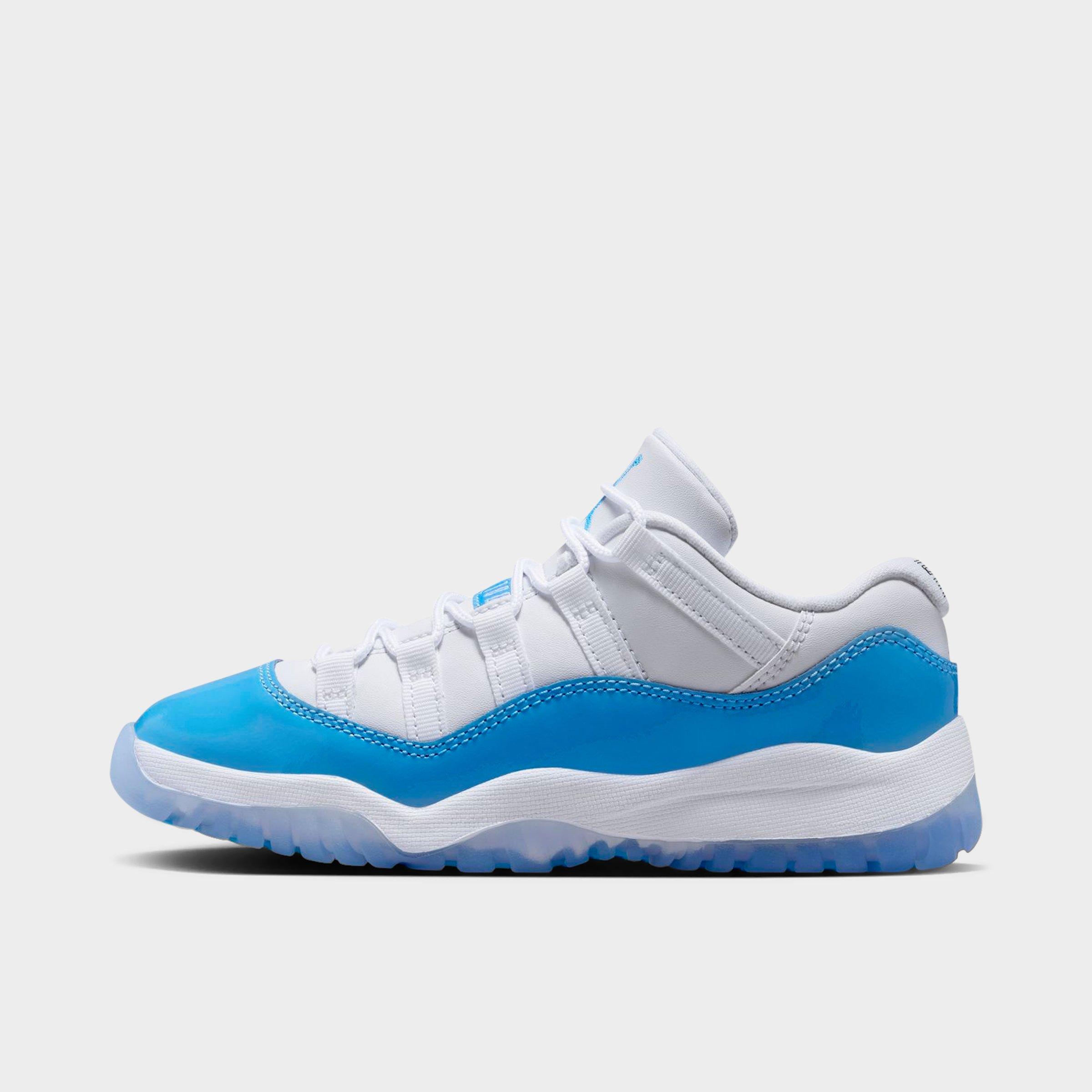 Jordan Little Kids Air Retro 11 Low Basketball Shoes in White/University Blue/Black Size: 1.0