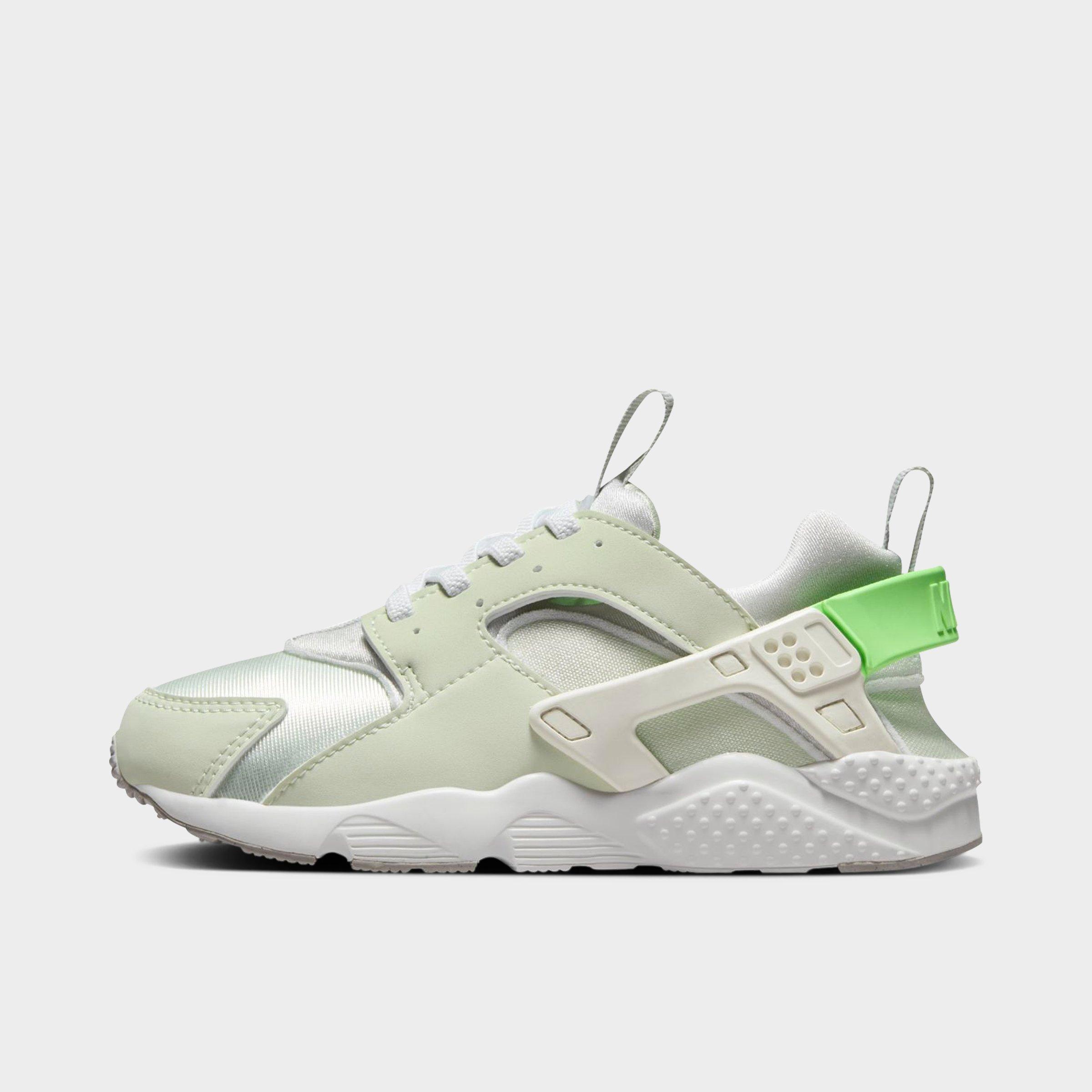 Nike Babies'  Kids' Toddler Huarache Run 2.0 Stretch Lace Casual Shoes In Sea Glass/light Iron Ore/summit White/lime Blast