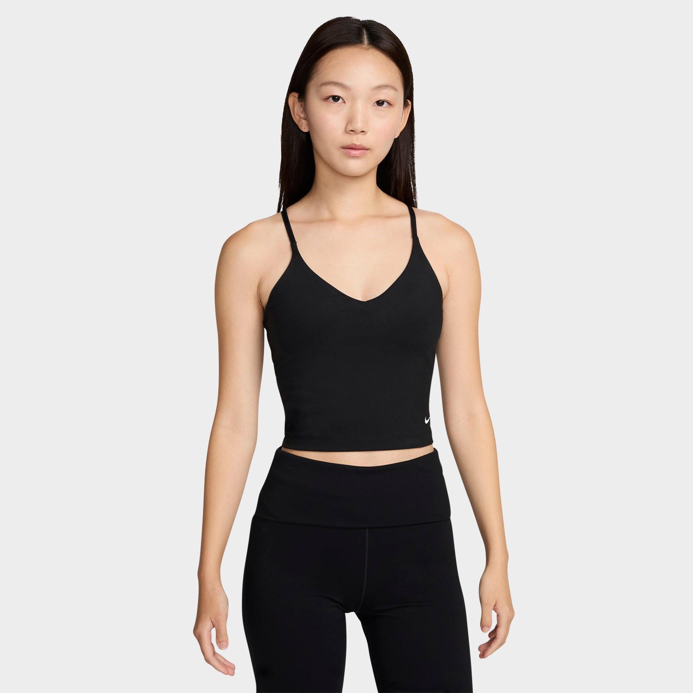 Nike Women's Indy Light-Support Padded Sports Bra Tank in Black/White Size: 2XS