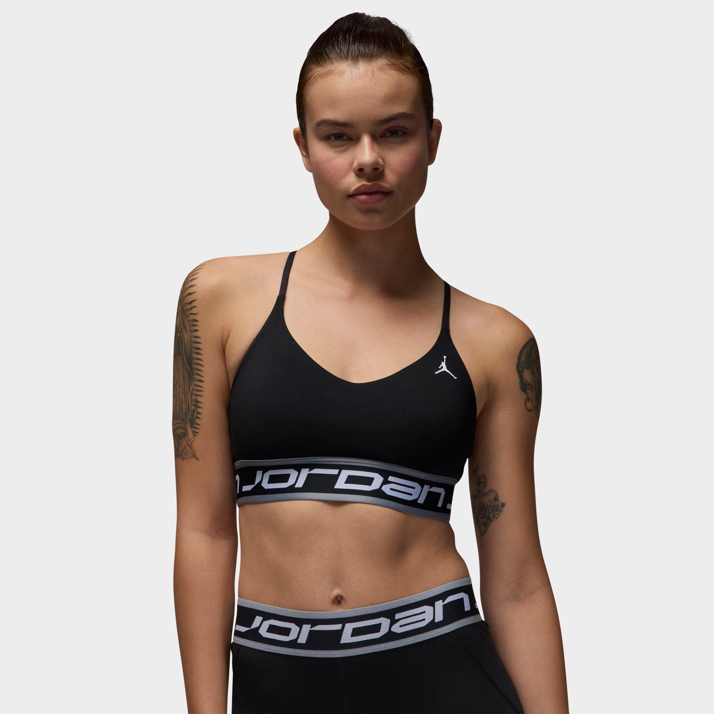 Jordan Women's Sport Indy Light Support Padded Sports Bra in Black/Stealth/Black Size: XS