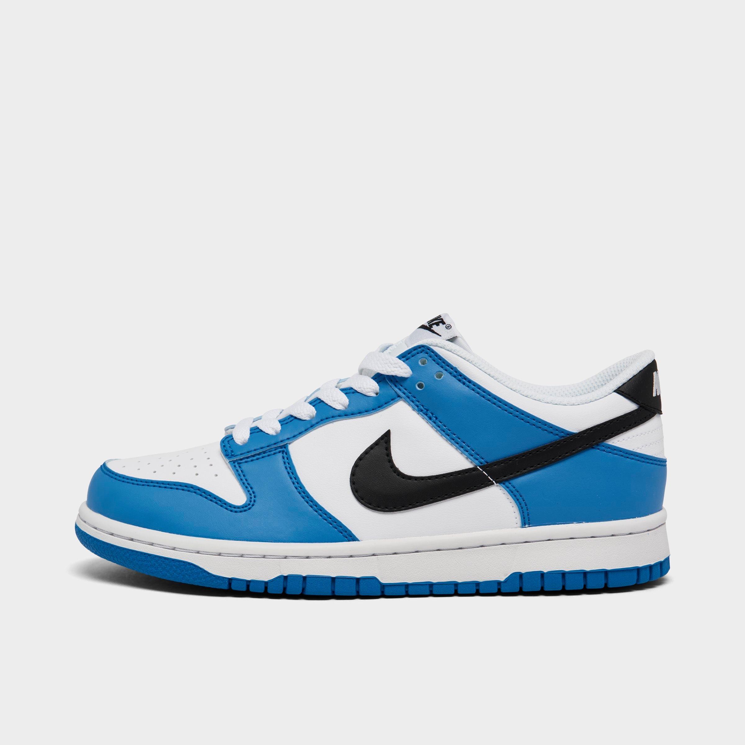 Nike Big Kids' Dunk Low Casual Shoes In Photo Blue/black/white | ModeSens