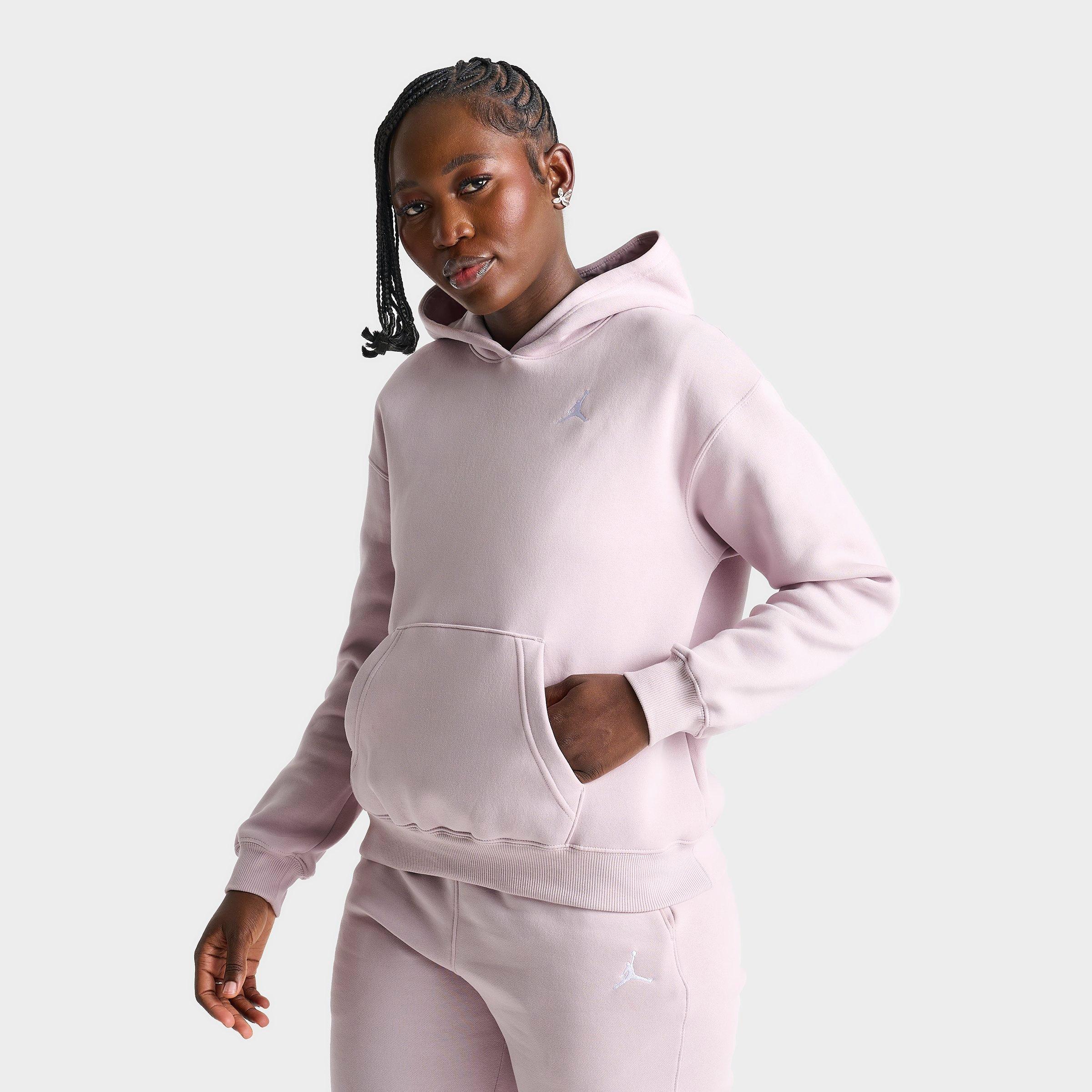 Jordan Women's Brooklyn Fleece Hoodie in Particle Rose/White Size: XS