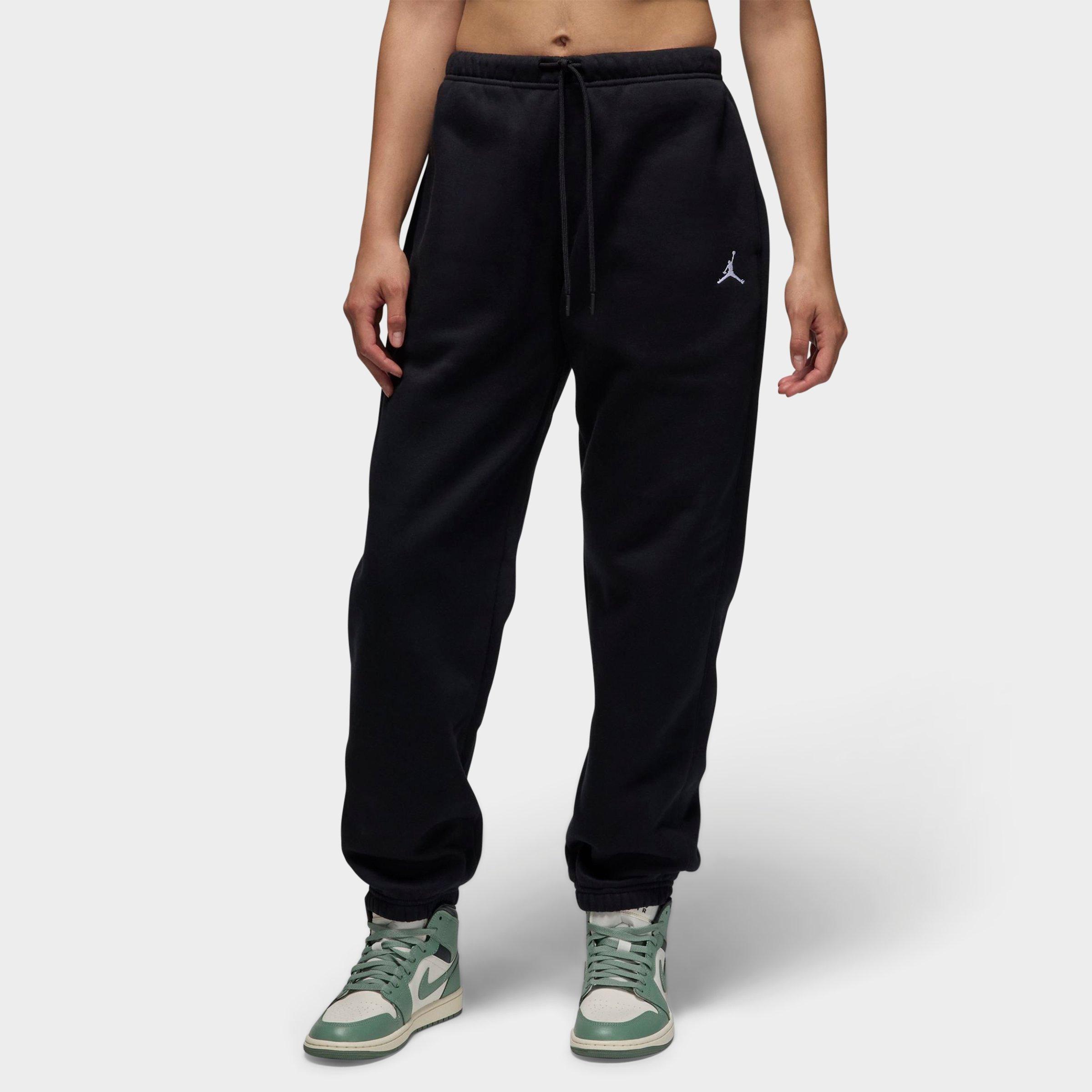Jordan Women's Brooklyn Fleece Pants in Black/Black Size Large Cotton/Polyester/Fleece