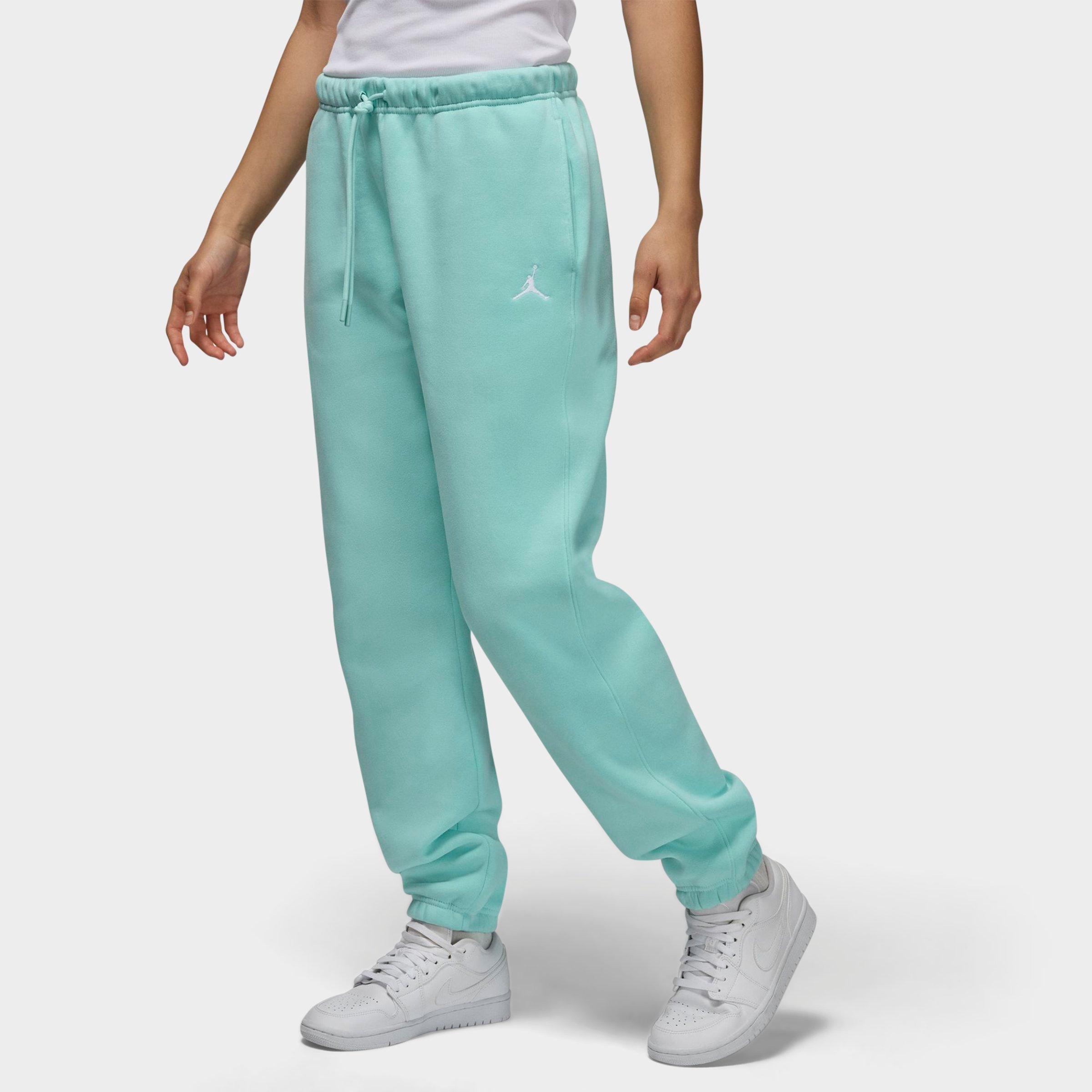 Jordan Women's Brooklyn Fleece Pants in Green/Light Dew Size XS Cotton/Polyester/Fleece