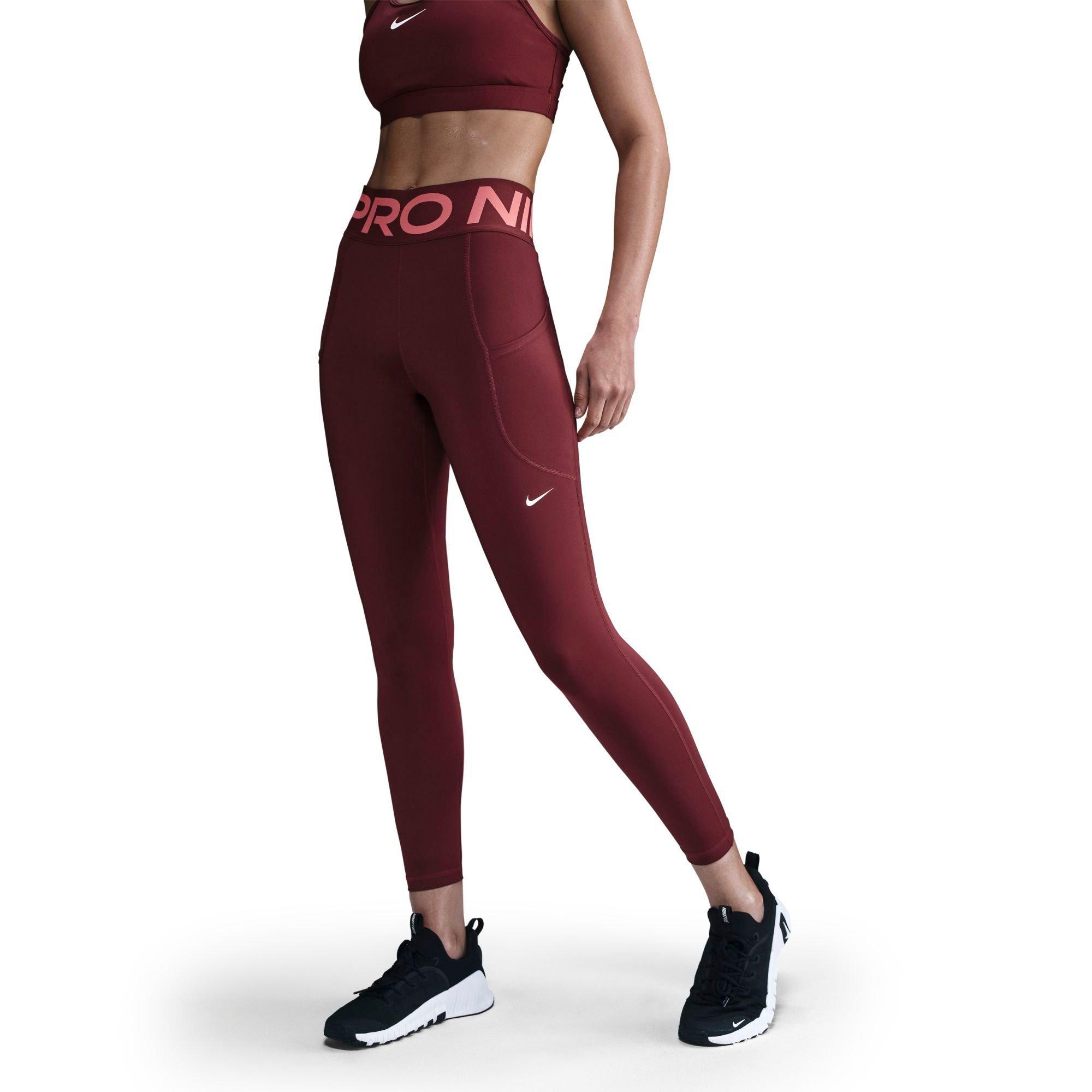 Nike Women's Pro Sculpt High-Waisted 7/8 Leggings in Dark Team Red/White Size: 2XS