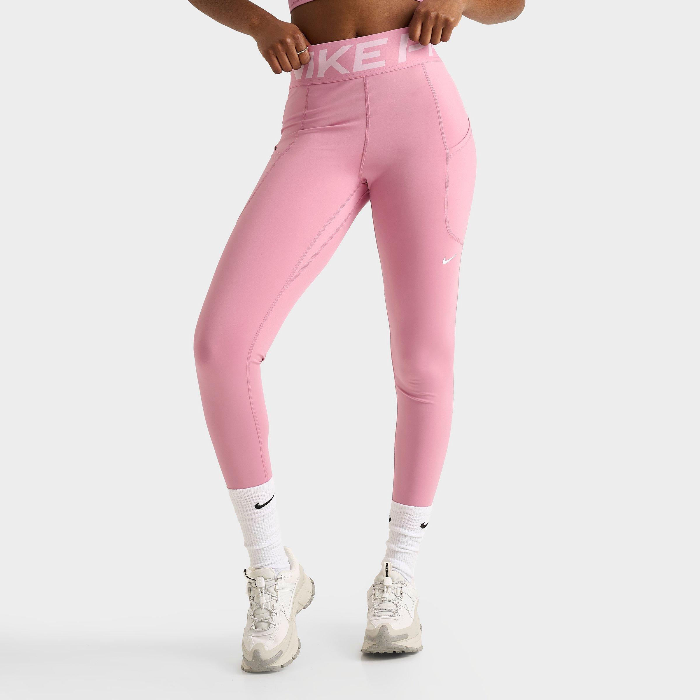 Nike Women's Pro Sculpt High-Waisted 7/8 Leggings in Pink/Elemental Pink Size Medium Polyester/Spandex/Jacquard