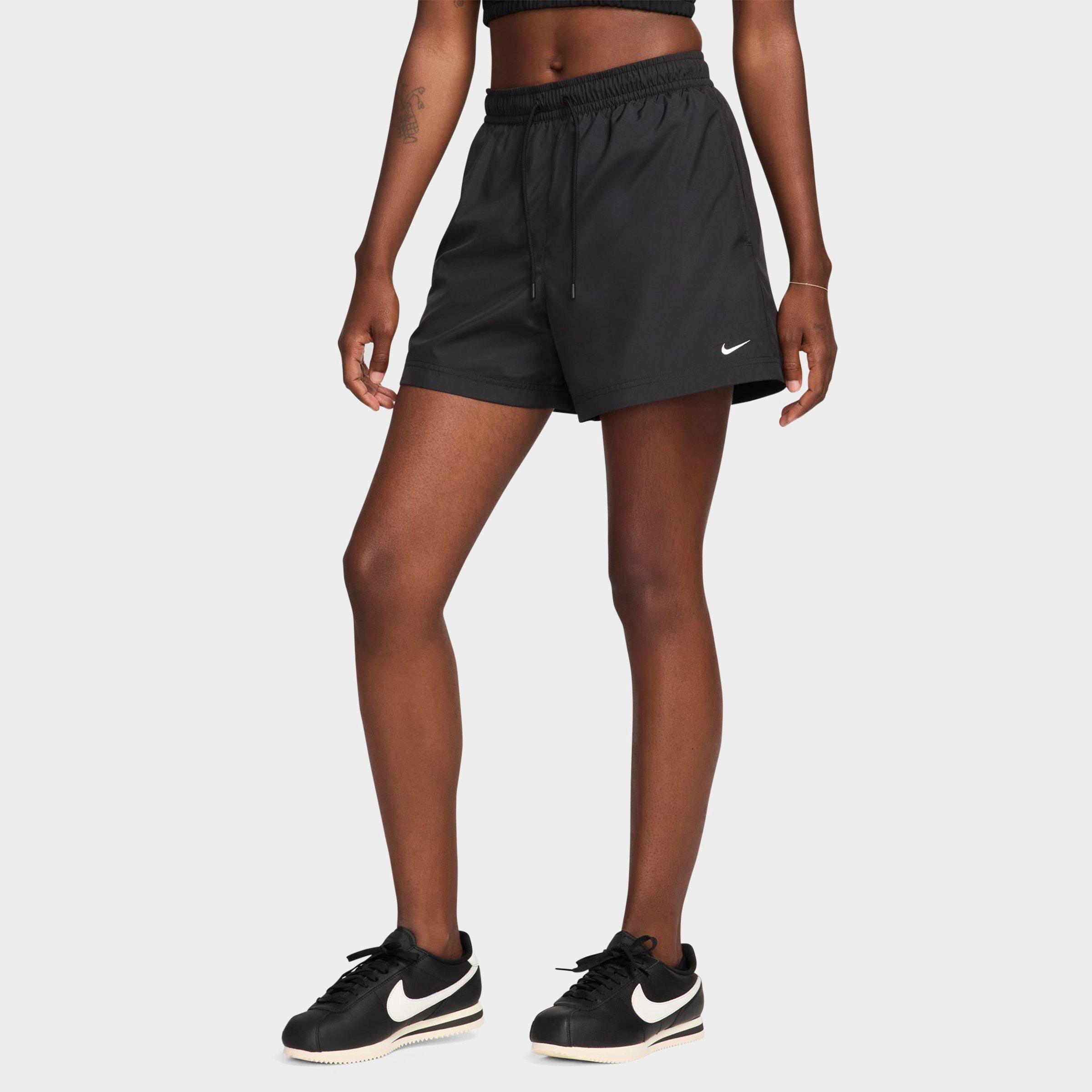Nike Women's Sportswear Classic Mid-Rise Woven Shorts in Black/Black Size Medium 100% Polyester/Fiber