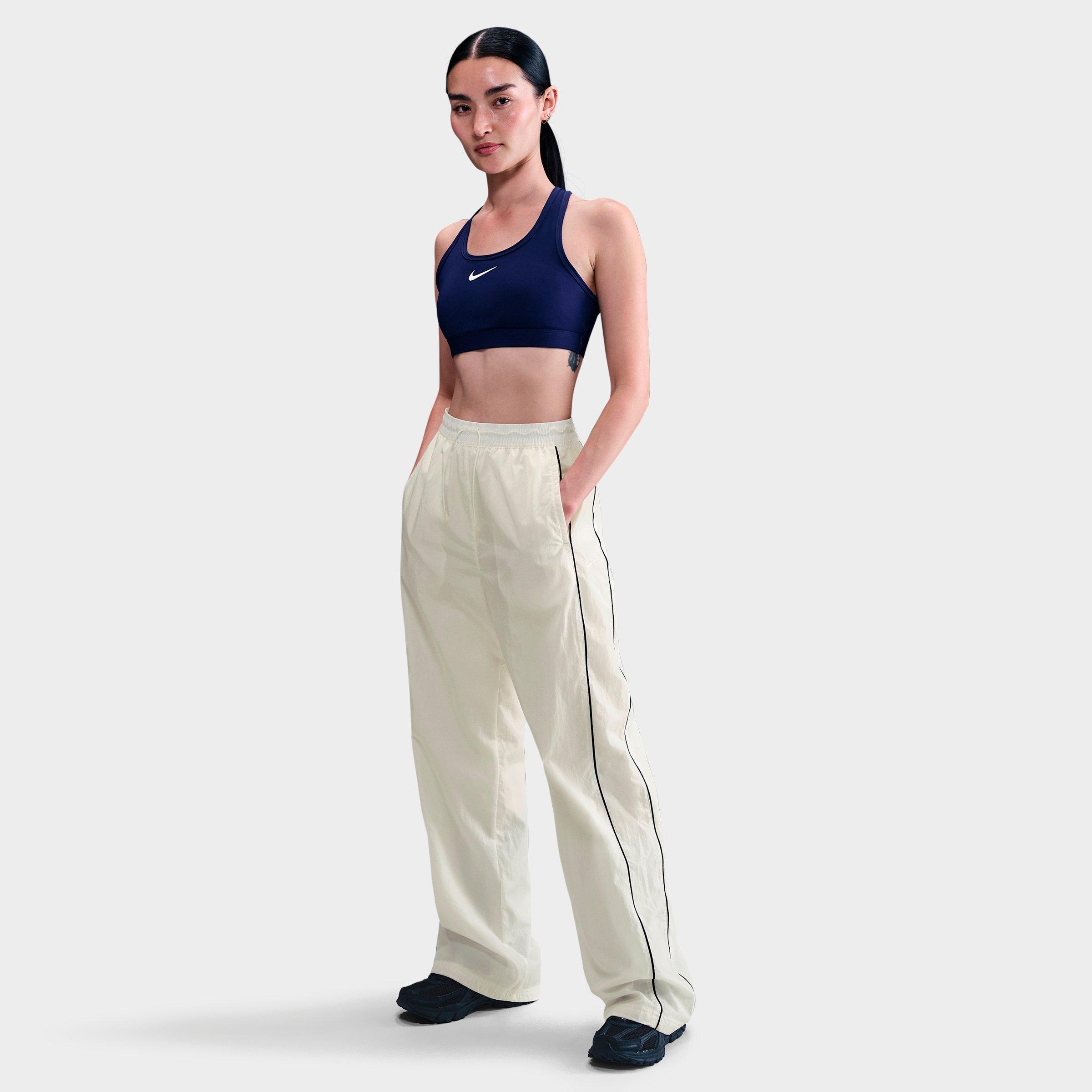 Nike Women's Windrunner High-Waisted Woven Open-Hem Pants in Sail/Midnight Navy/Midnight Navy Size: XS