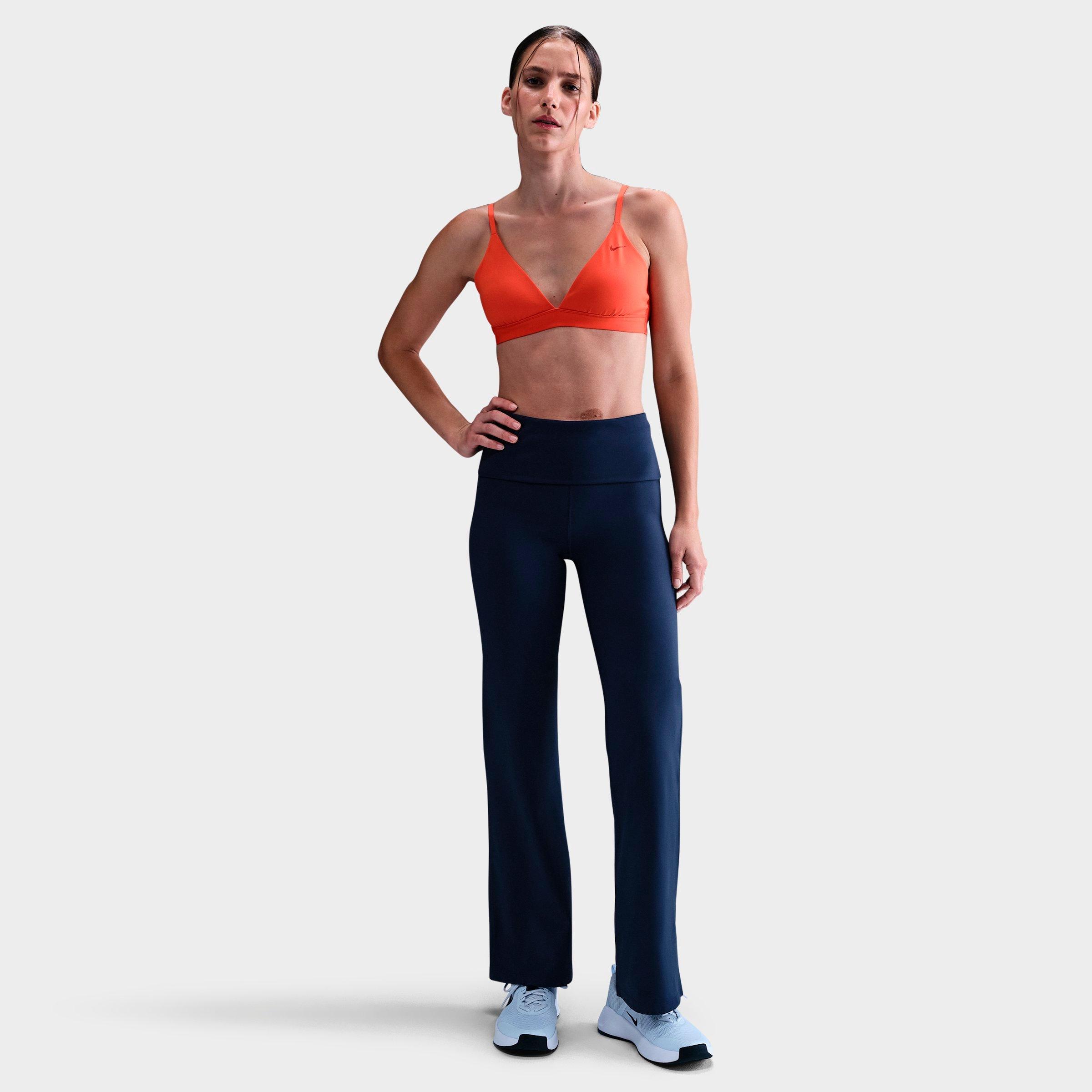 Nike Women's One Dri-FIT High-Waisted Fold-Over Flare Leggings in Midnight Navy Size: 2XS