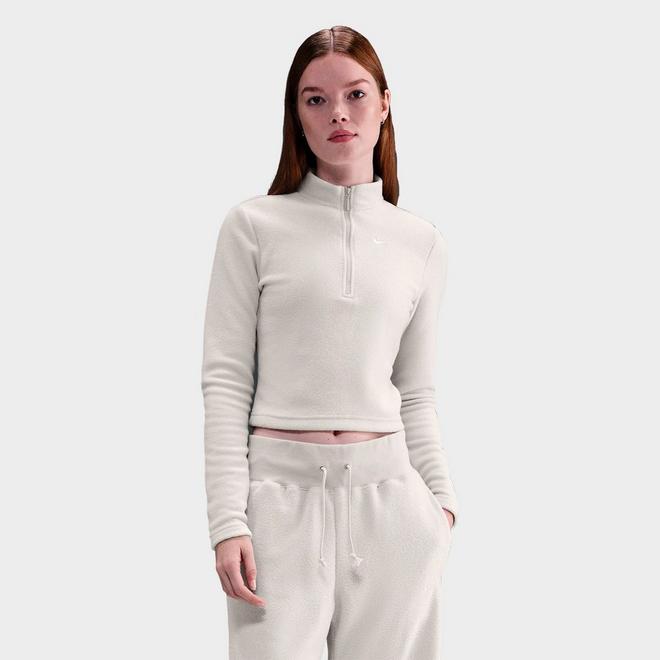 Women's Nike Sportswear Phoenix Plush Cozy Fleece Long-Sleeve Half-Zip Top