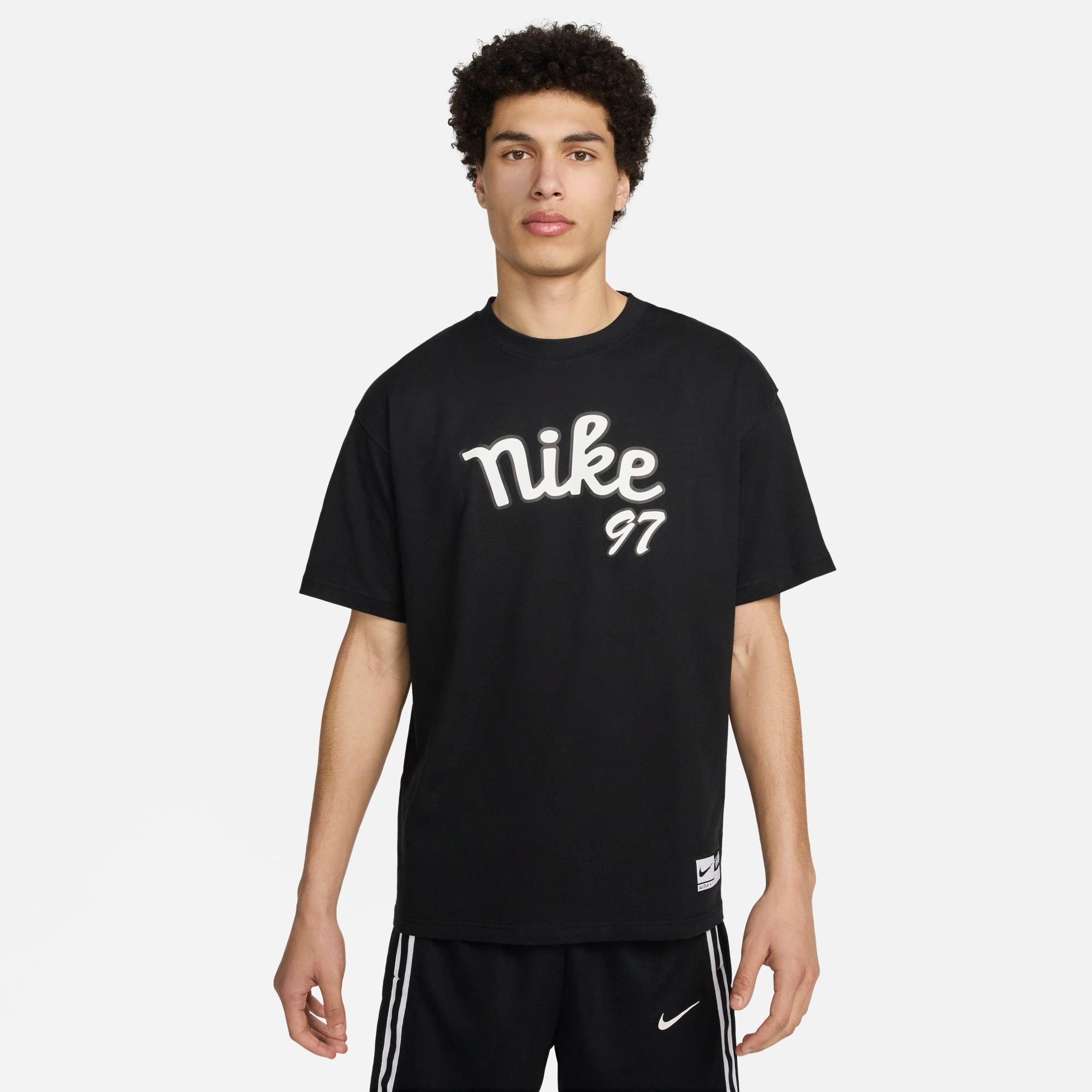 Shop Nike Men's Max90 Basketball T-shirt In Black