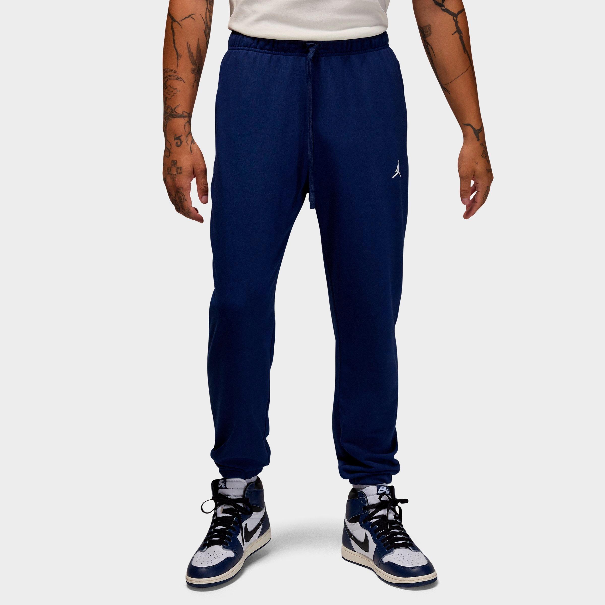 Jordan Men's Dri-FIT Sport Crossover Fleece Jogger Pants in Midnight Navy/White Size: Small