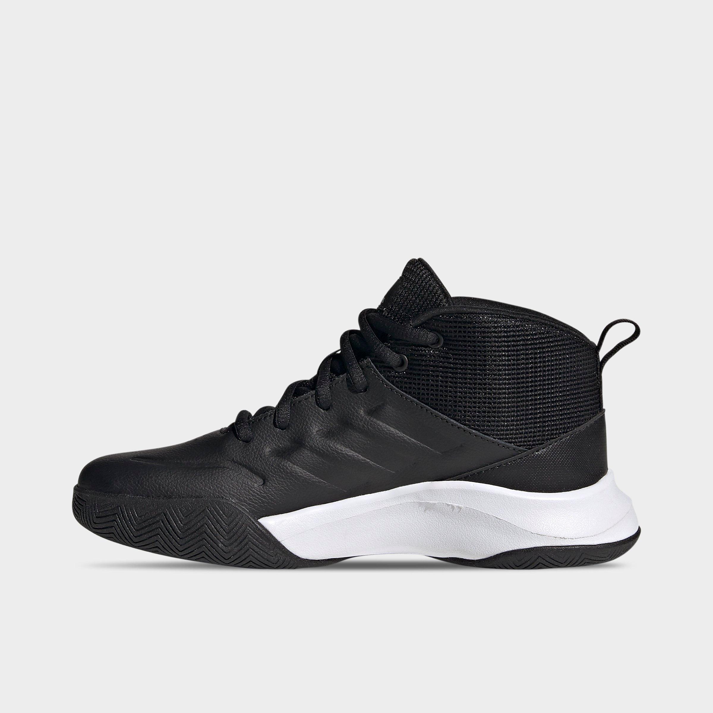 adidas Little Kids OwnTheGame Basketball Shoes (Wide Width) in Black/White Size: 11.0