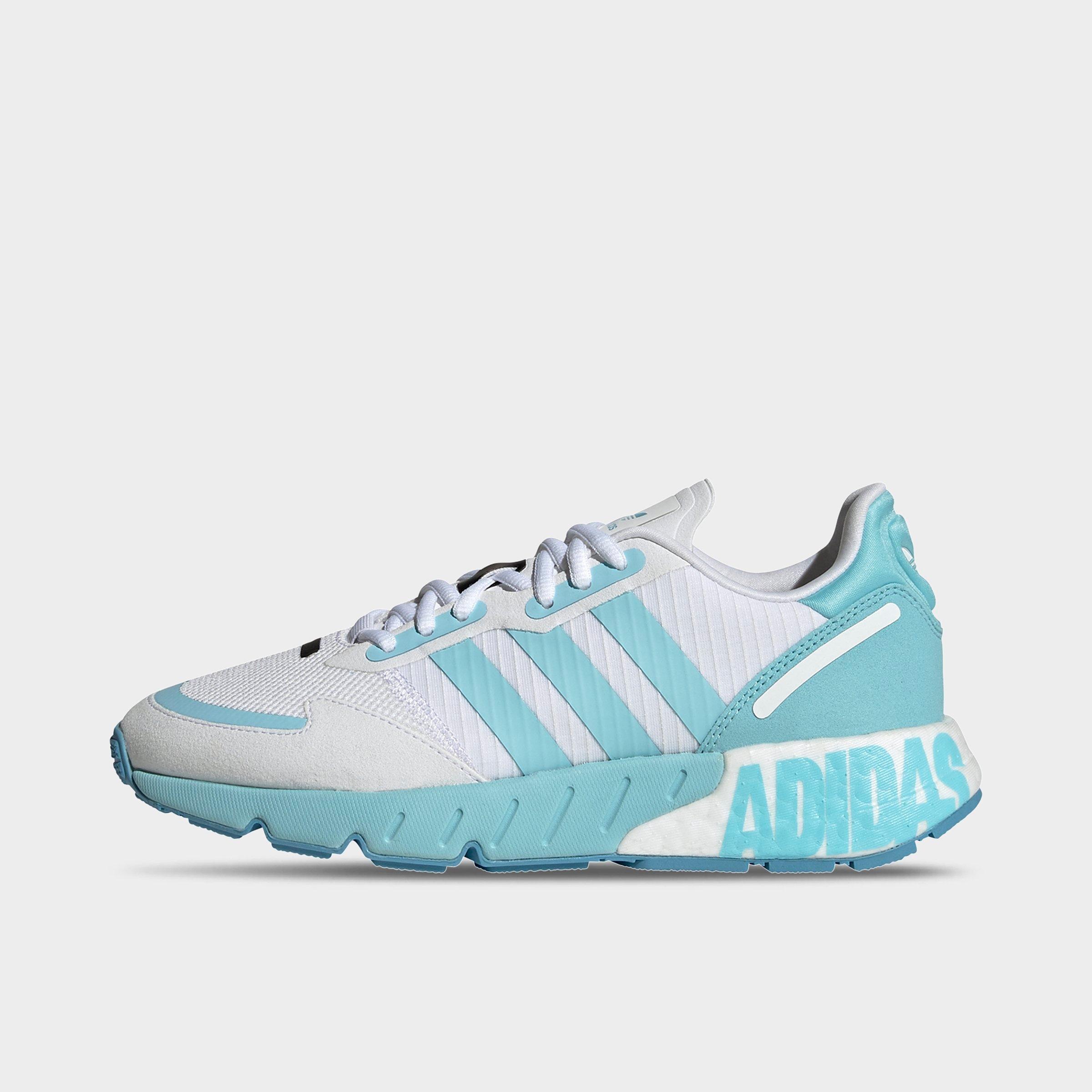 Adidas Originals Adidas Women's Originals Zx 1k Boost Casual Shoes In White/hazy Sky/hazy Blue