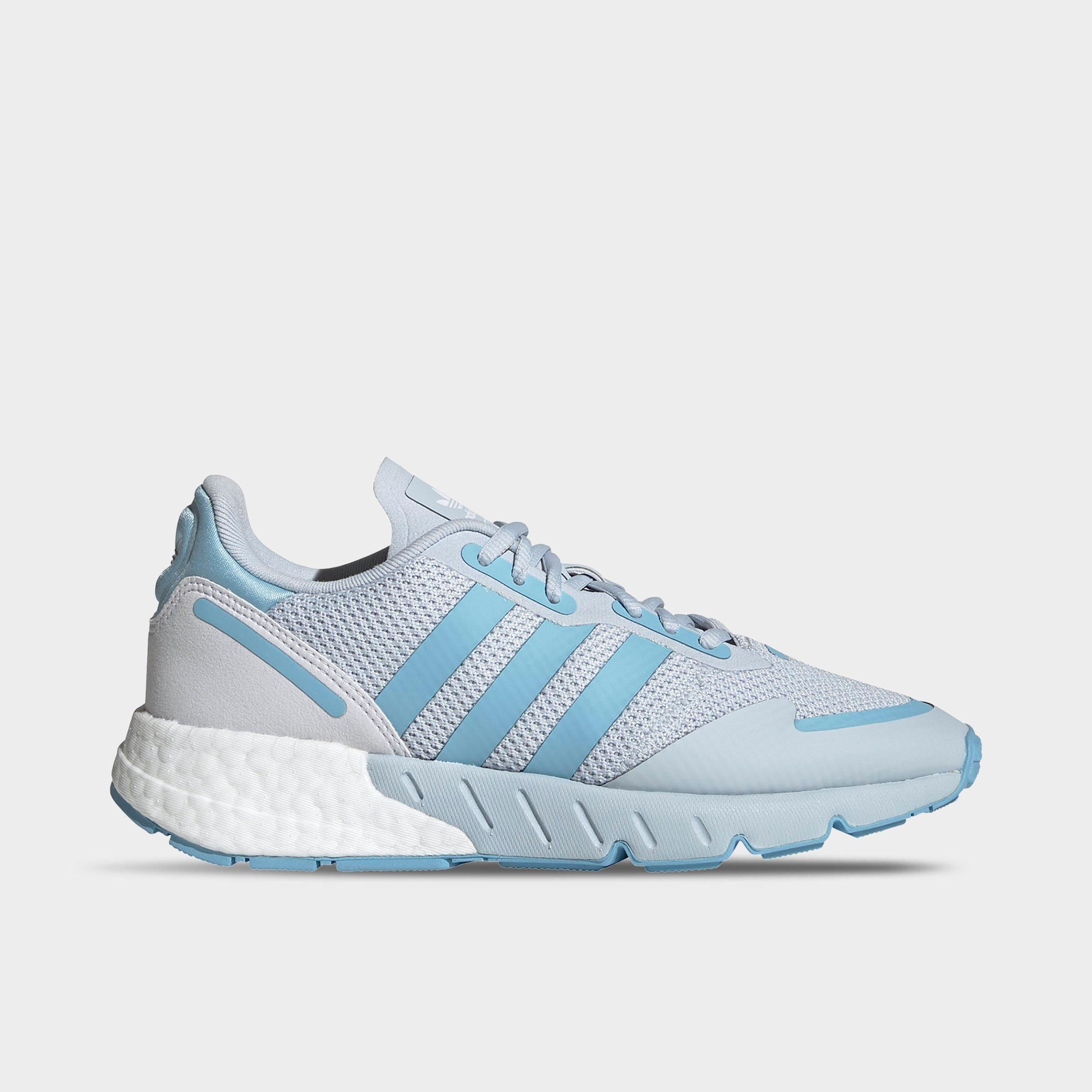 Adidas Originals Adidas Women's Originals Zx 1k Boost Casual Shoes In Halo Blue/clear Blue/white
