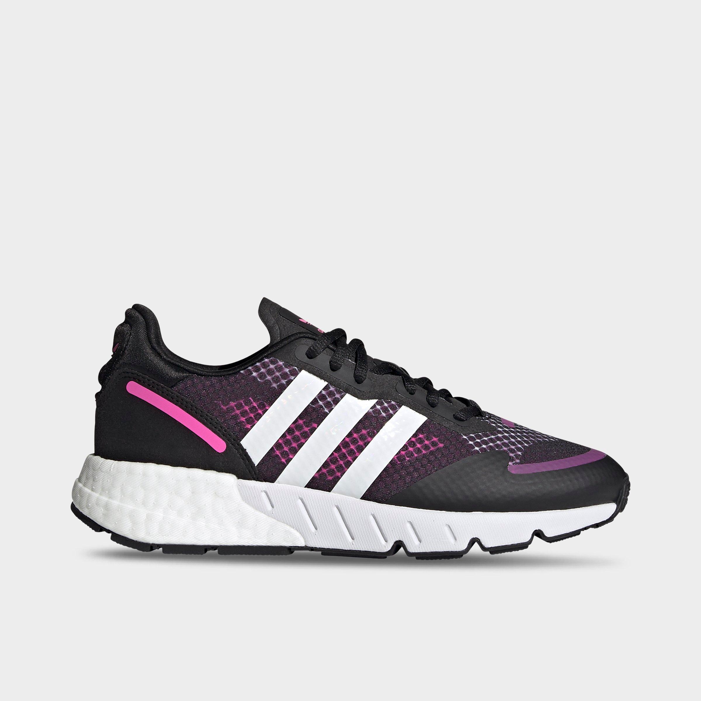 Adidas Originals Adidas Women's Originals Zx 1k Boost Casual Shoes In Black/white/screaming Pink
