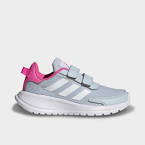 Adidas Originals Adidas Girls' Little Kids' Tensor Hook-and-loop Casual Athletic Shoes In Halo Blue/white/screaming Pink
