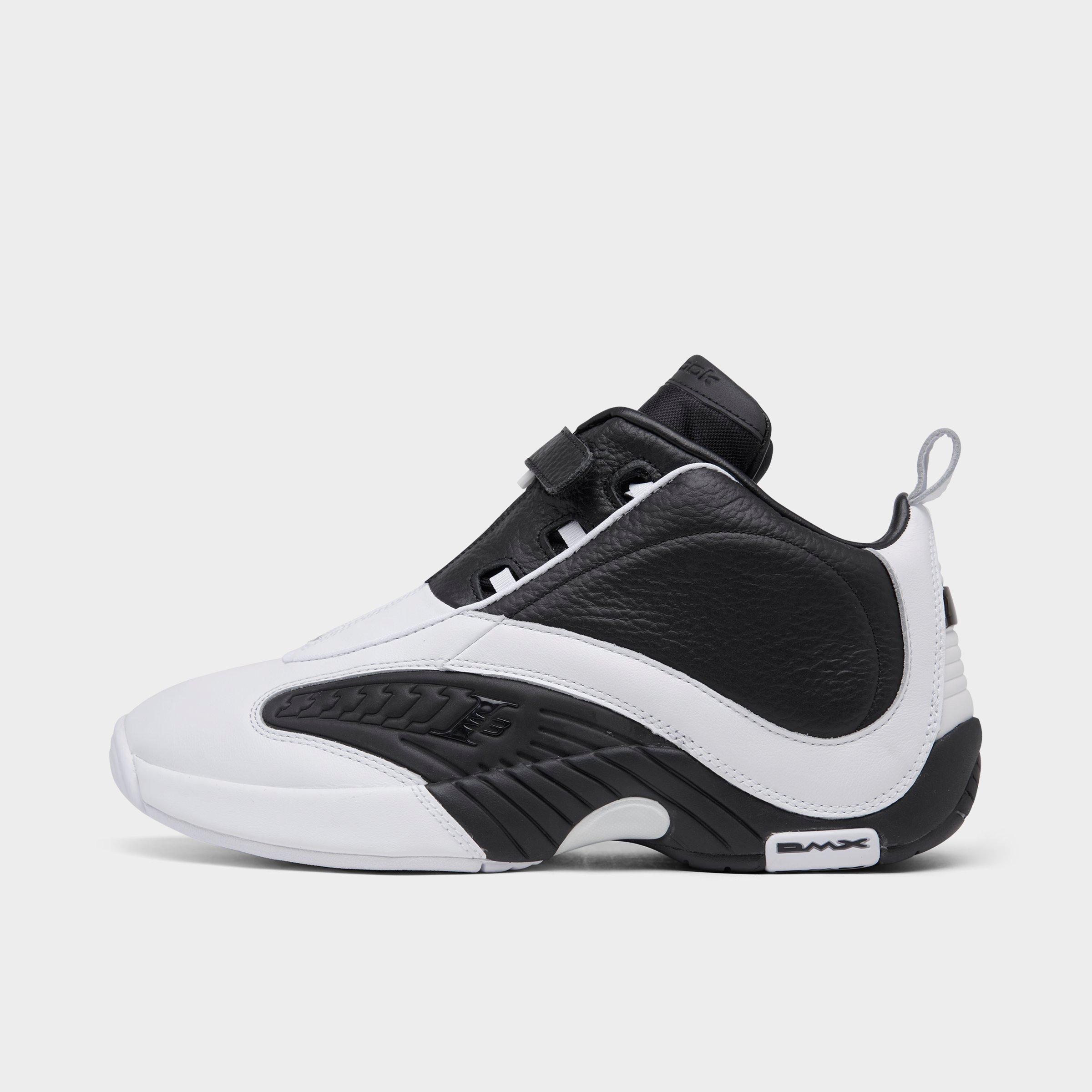 Reebok Answer Iv Basketball Shoes In White/black/silver Metallic
