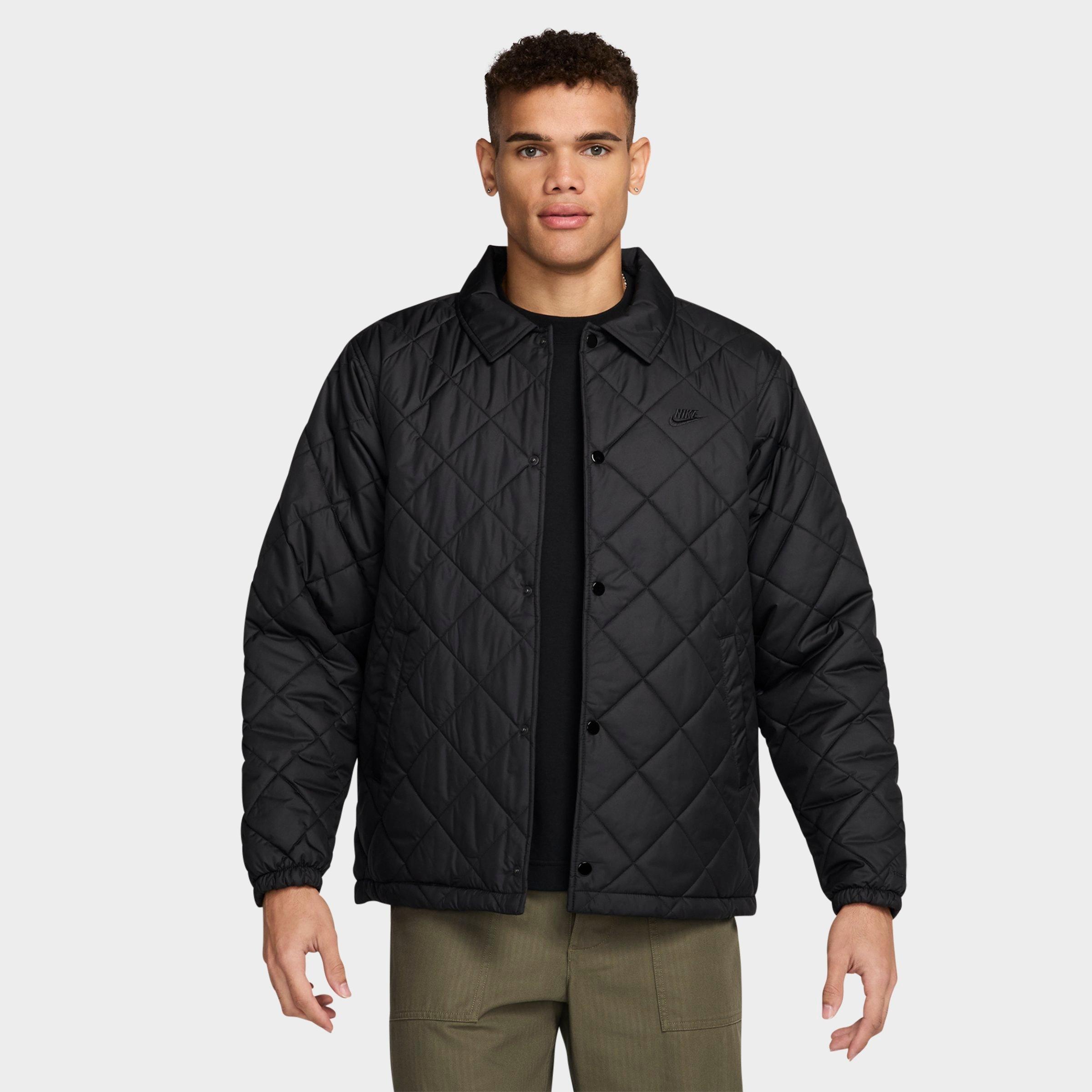 Nike Men's Club Lightweight Quilted Therma-FIT Insulated Jacket in Black Size: 2XL