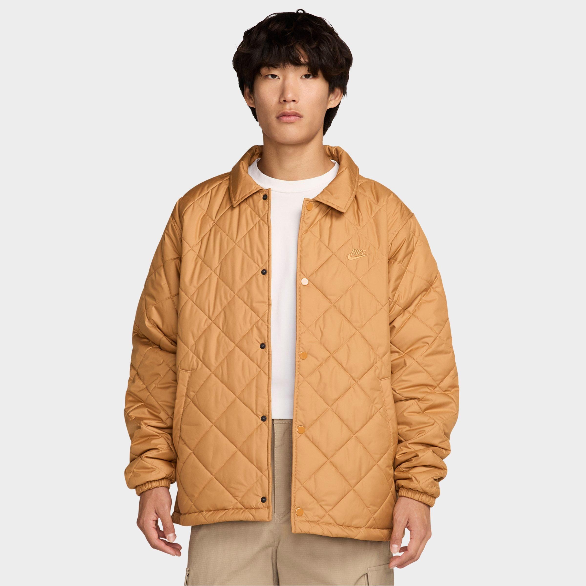 Nike Men's Club Lightweight Quilted Therma-FIT Insulated Jacket in Flax/Black/Flax Size: 2XL
