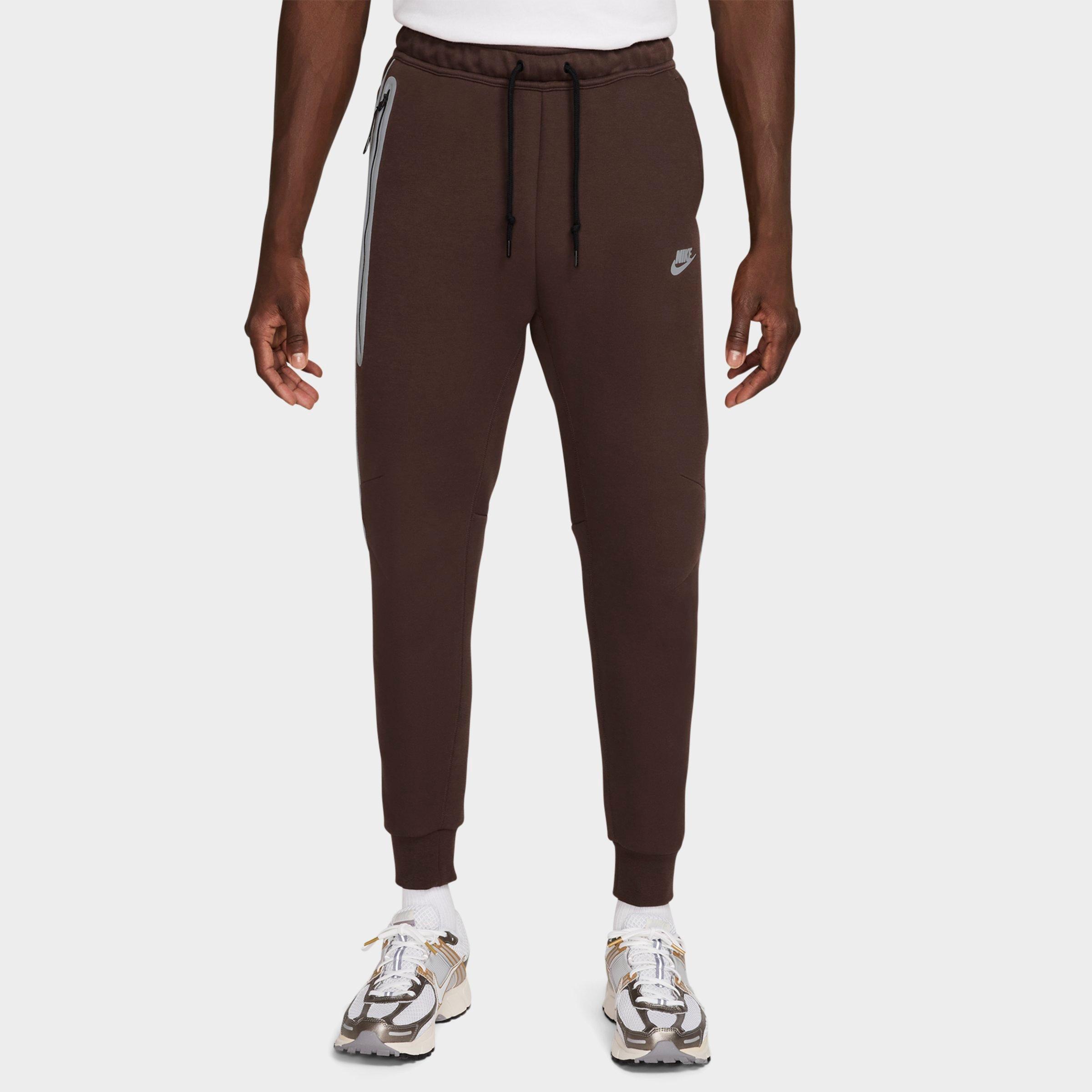 Nike Men's Tech Reflective Details Fleece Jogger Pants In Baroque Brown