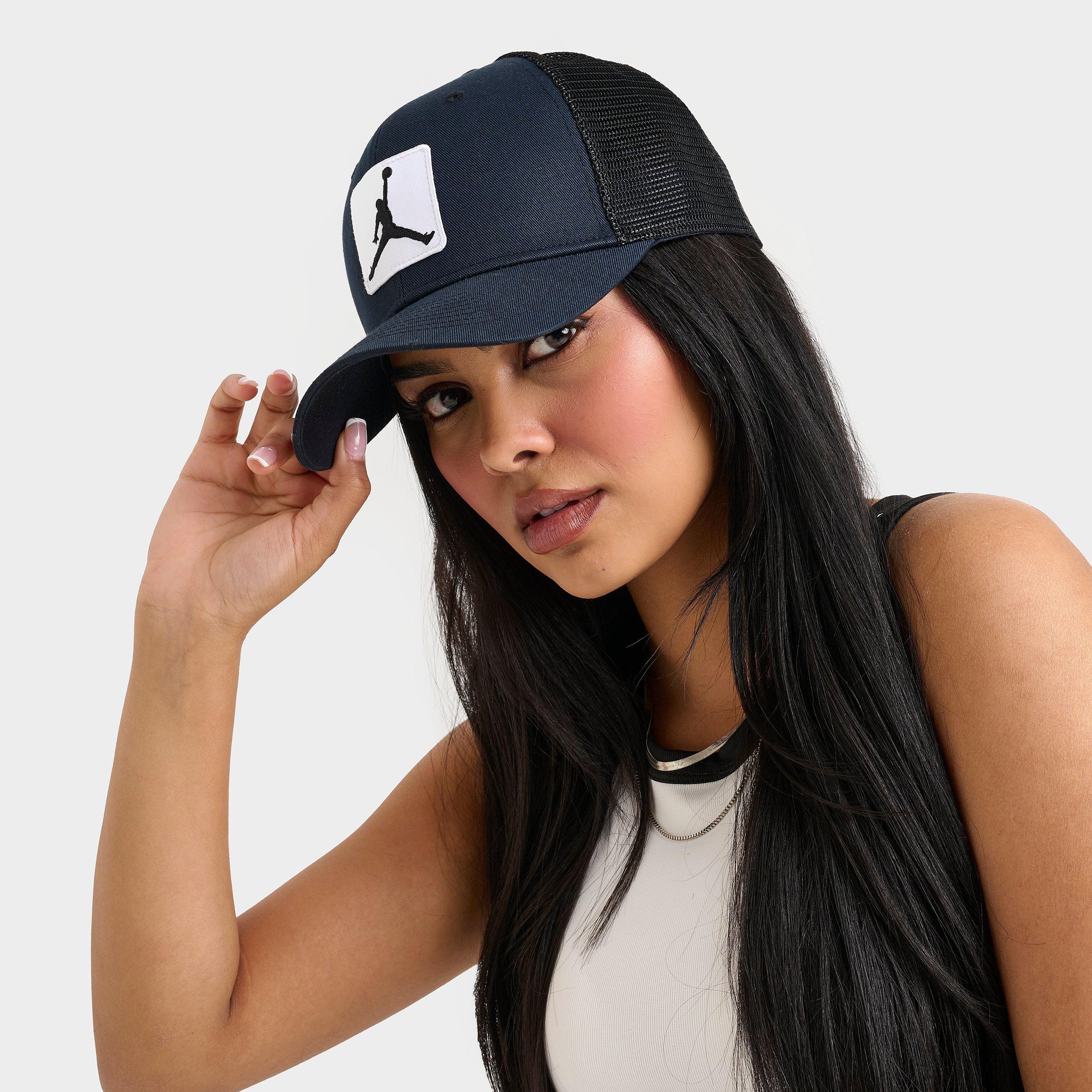 Jordan Rise Trucker Hat in Black/White Size: L/XL