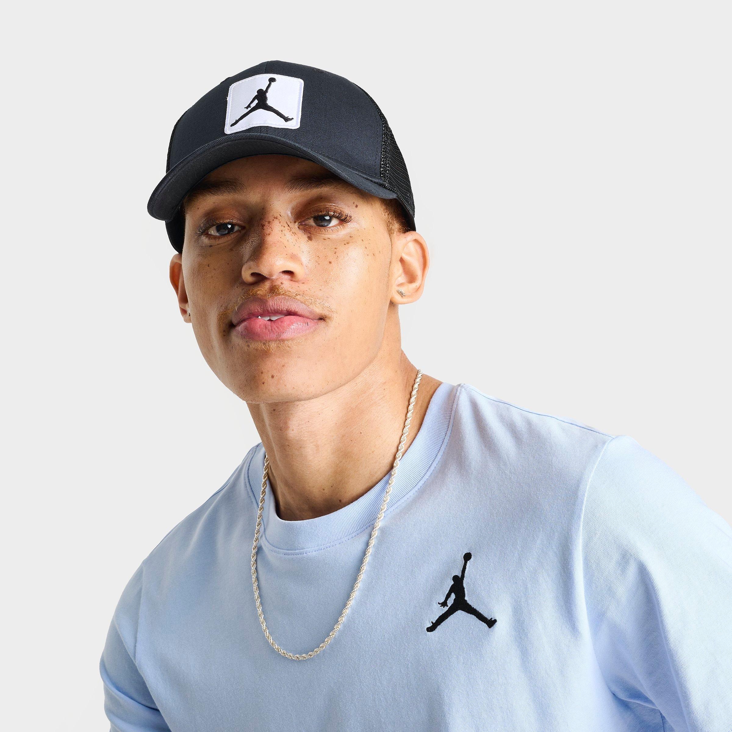 Shop Nike Jordan Rise Trucker Hat In Black/white 