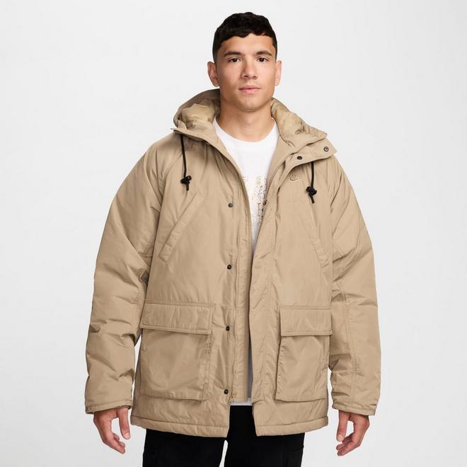 【NIKE】SPORTSWEAR PARKA Nike Long Parka Black Jacket Down Insulated Hooded Loose FIT