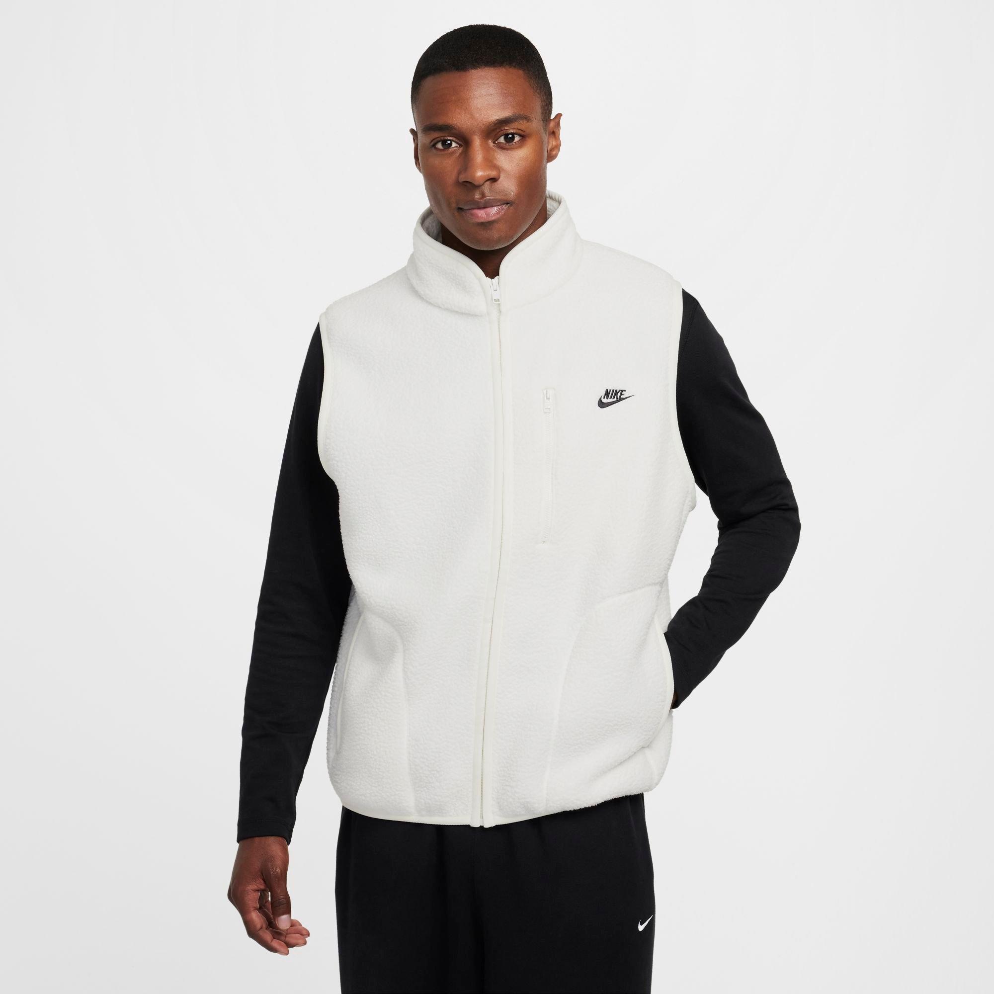 Nike Men's Sportswear Club Fleece Winterized Vest in Sail/Black Size: XS