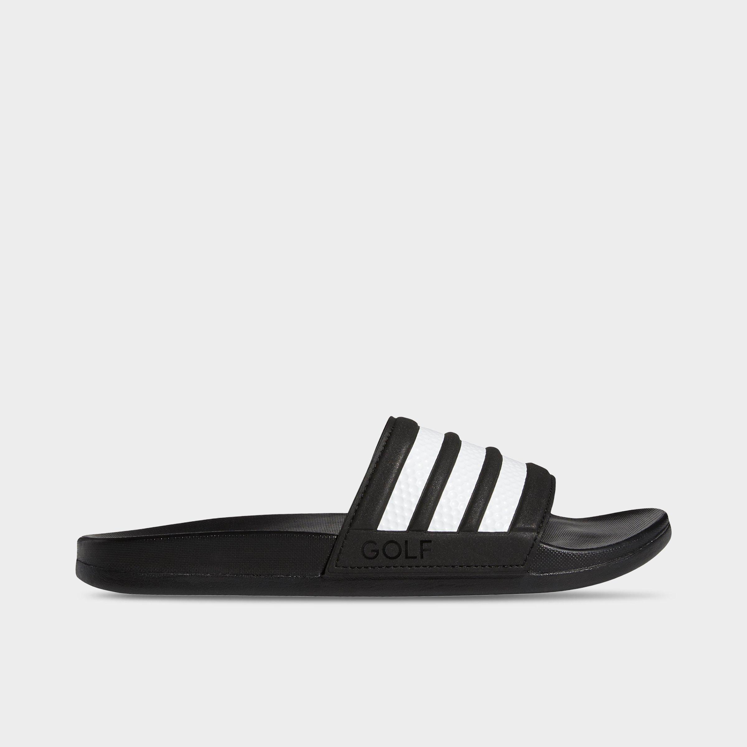 Adidas Originals Adidas Men's Essentials Adilette Comfort Slide Sandals In Black/white/black
