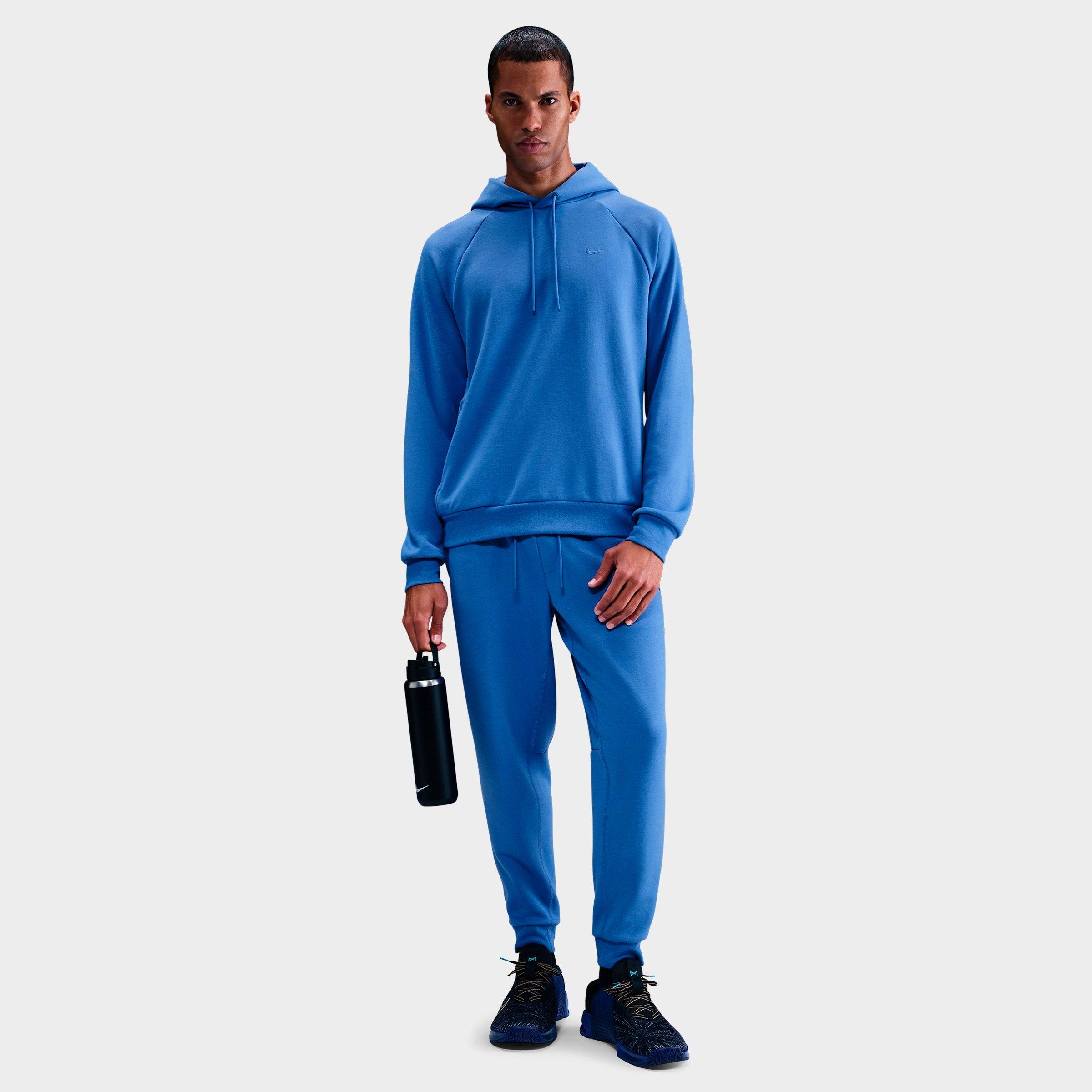 Nike Men's Primary Dri-FIT UV Pullover Versatile Hoodie in Comet Blue/Comet Blue Size: XS