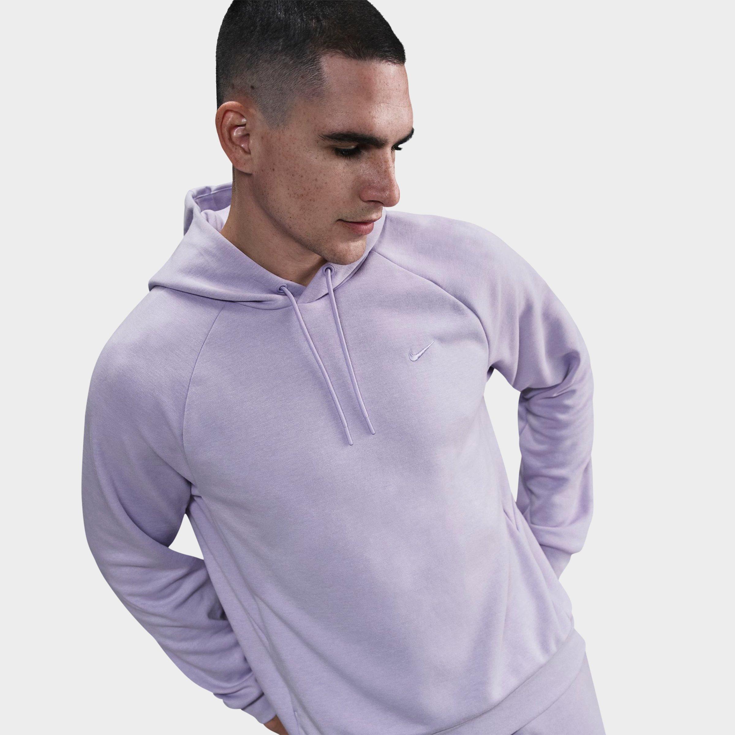 Nike Men's Primary Dri-FIT UV Pullover Versatile Hoodie in Purple/Hydrangeas Size 2XS Cotton/Polyester/Knit