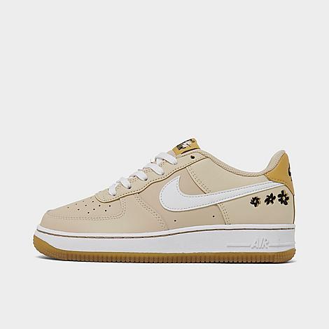 Nike Girls' Big Kids' Air Force 1 Low Se Casual Shoes In Tan/white