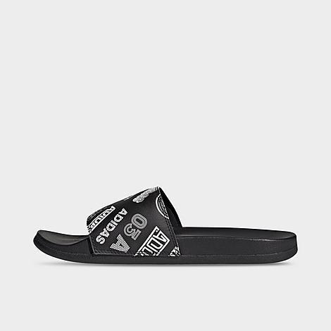Adidas Originals Adidas Men's Essentials Adilette Comfort Slide Sandals In Black/black/white