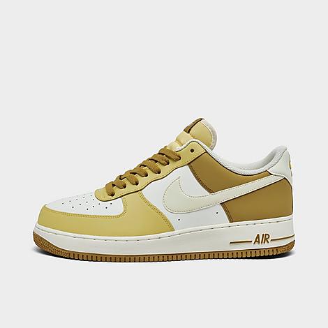 Shop Nike Men's Air Force 1 Low Casual Shoes In Bronzine/coconut Milk/saturn Gold/sail