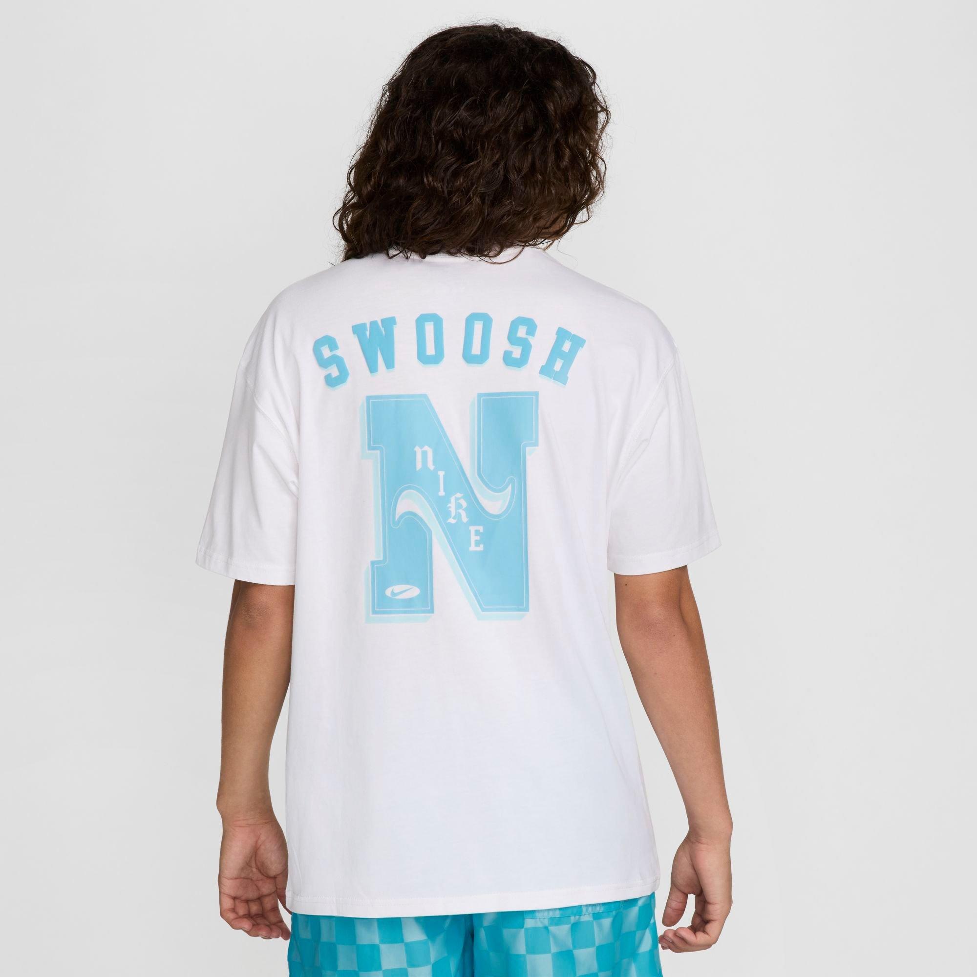 Nike Men's Sportswear Swoosh High T-Shirt in White Size: XS
