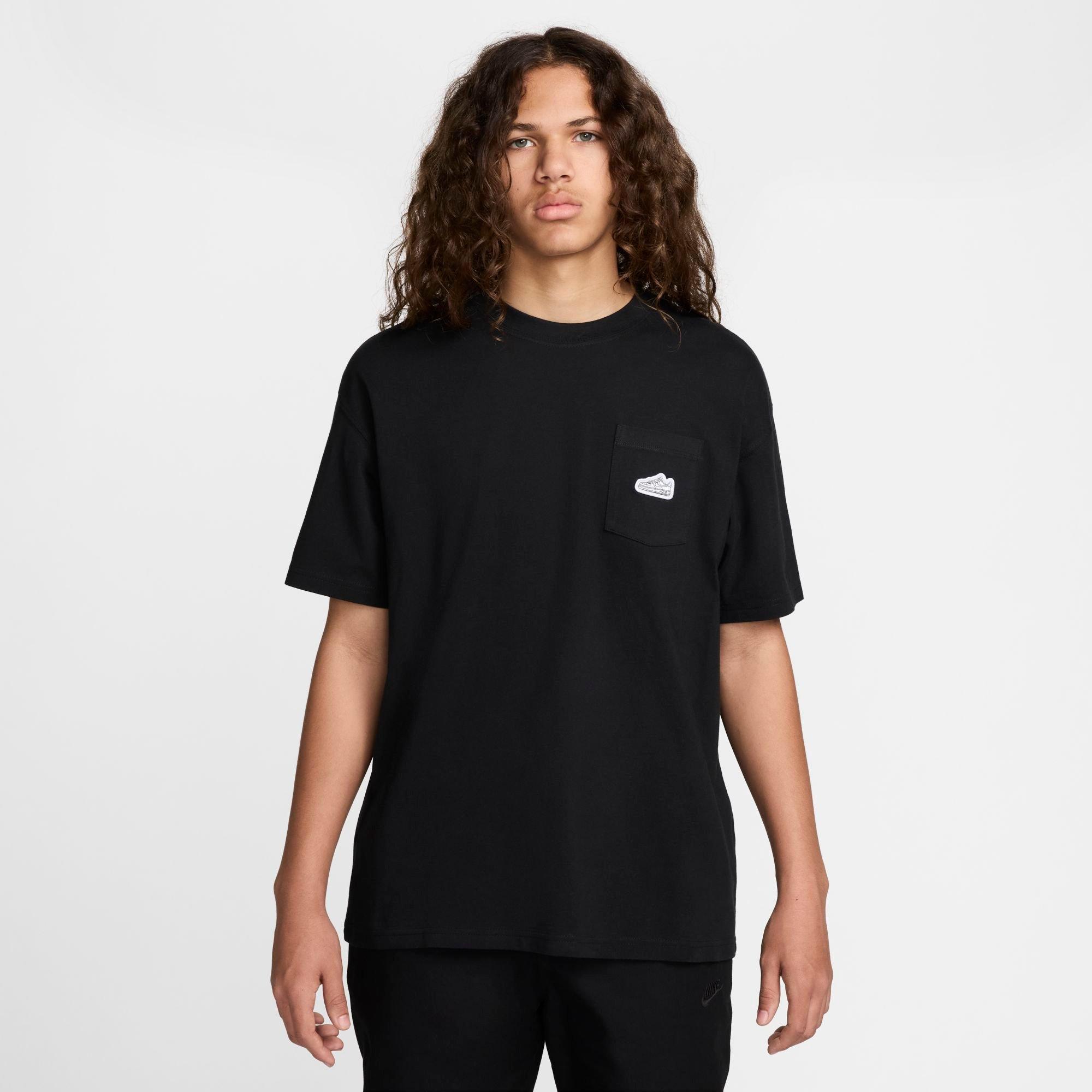 Nike Men's Sportswear AF1 Patch T-Shirt in Black Size: XS