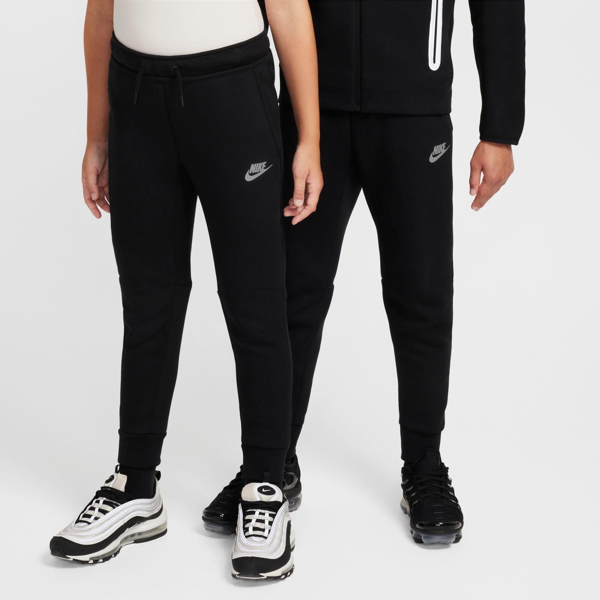 Nike Boys Big Kids Sportswear Tech Fleece Reflective Jogger Pants in Black/Reflective Silver Size: XS