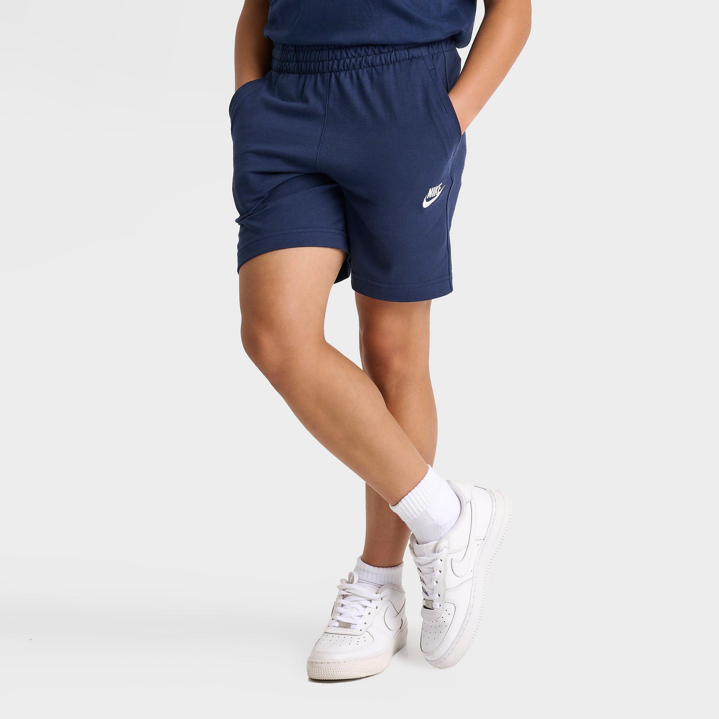 Nike Kids' Sportswear Club 6 Inch Knit Shorts In Midnight Navy/white
