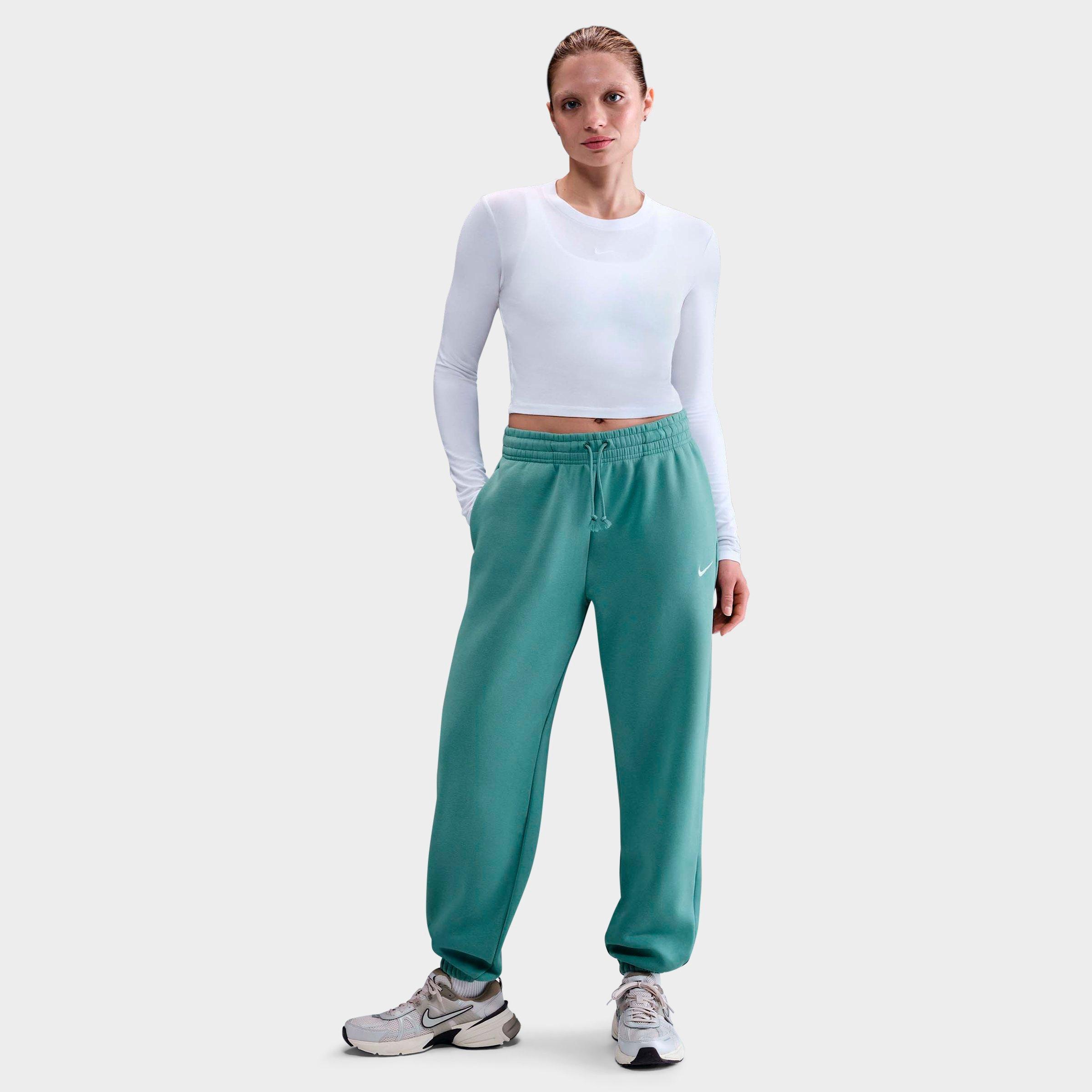 Nike Women's Sportswear Phoenix Fleece Oversized High-Waisted Jogger Pants in Cannon/Sail Size: XXS