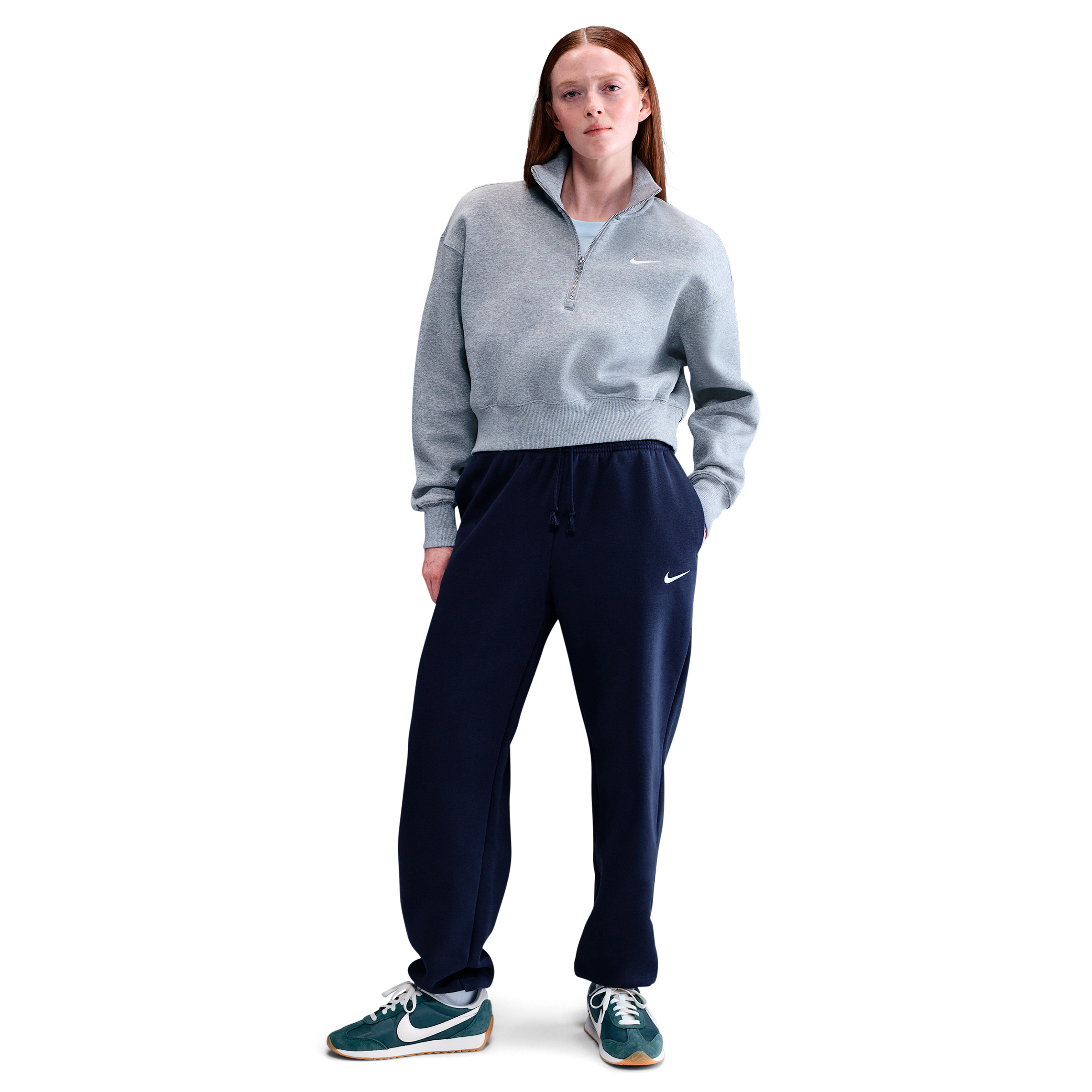 Nike Women's  Sportswear Phoenix Fleece High-waisted Oversized Sweatpants In Blue